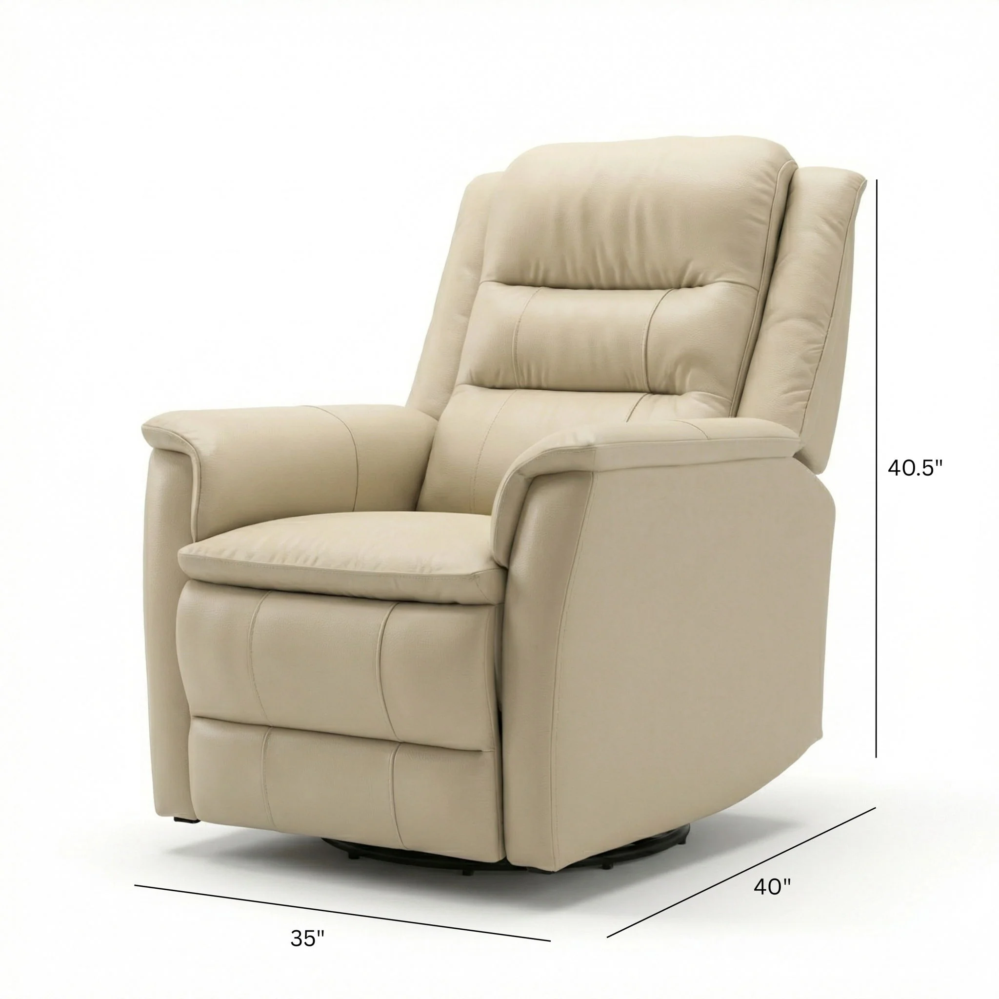 Swivel Recliner With Manual Adjustable Footrest - Image 15