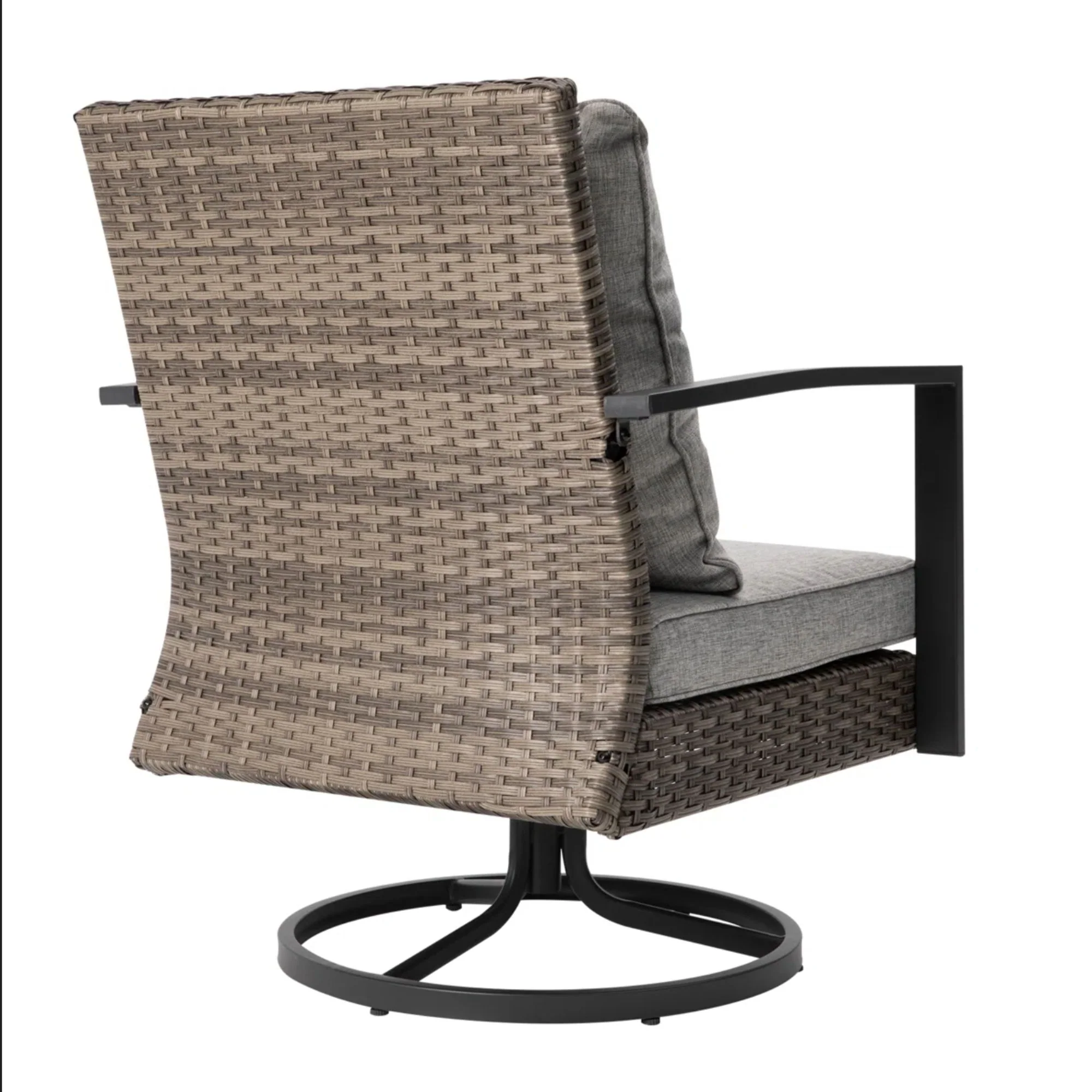 Swivel Rocker Patio Chairs With Cushions, All Weather (Set of 2) - Gray - Image 9