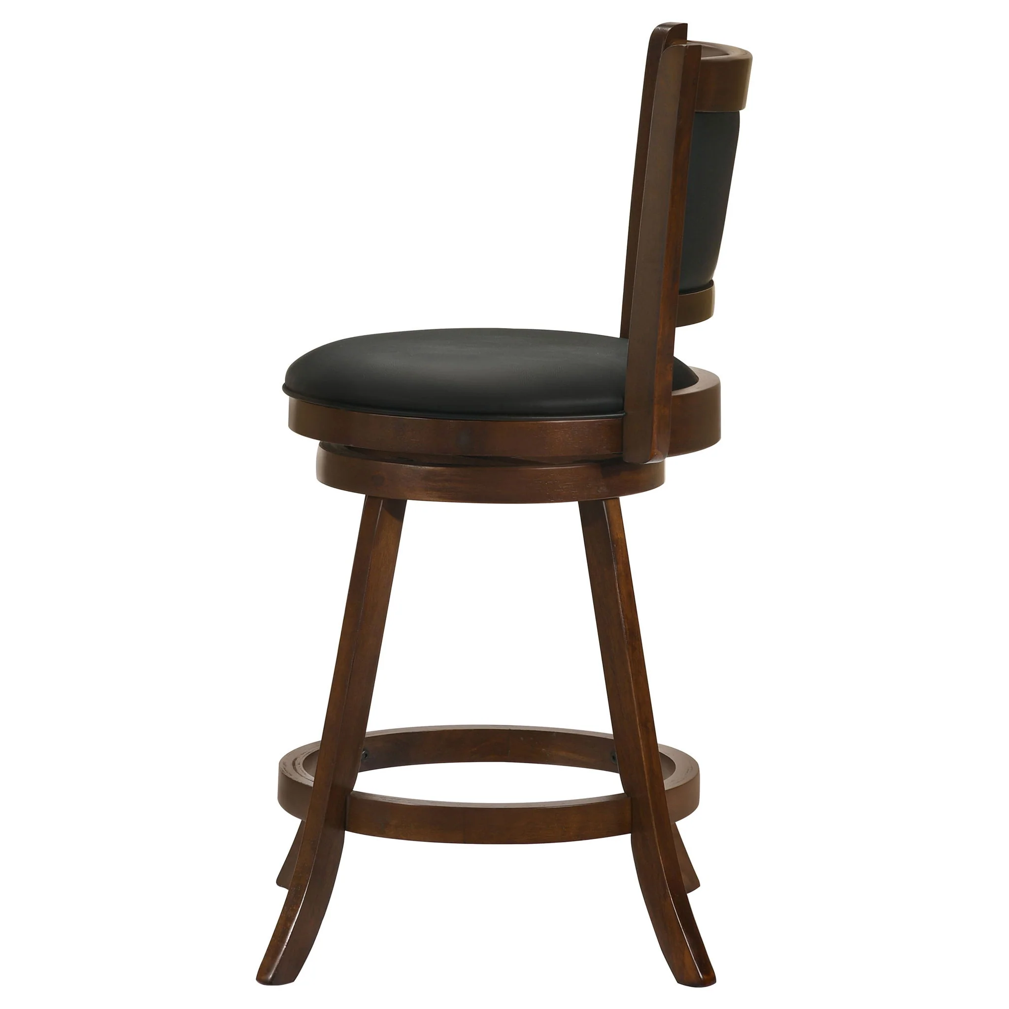 Swivel Stool With Swivel Base (Set of 2) - Black / Brown - Image 5