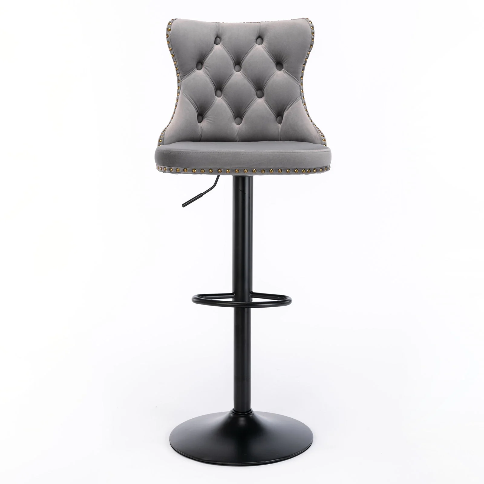 Swivel Barstools Adjusatble Seat Height, Modern Upholstered Bar Stools With Backs Comfortable Tufted For Home Pub And Kitchen Island (Set of 2) - Image 27