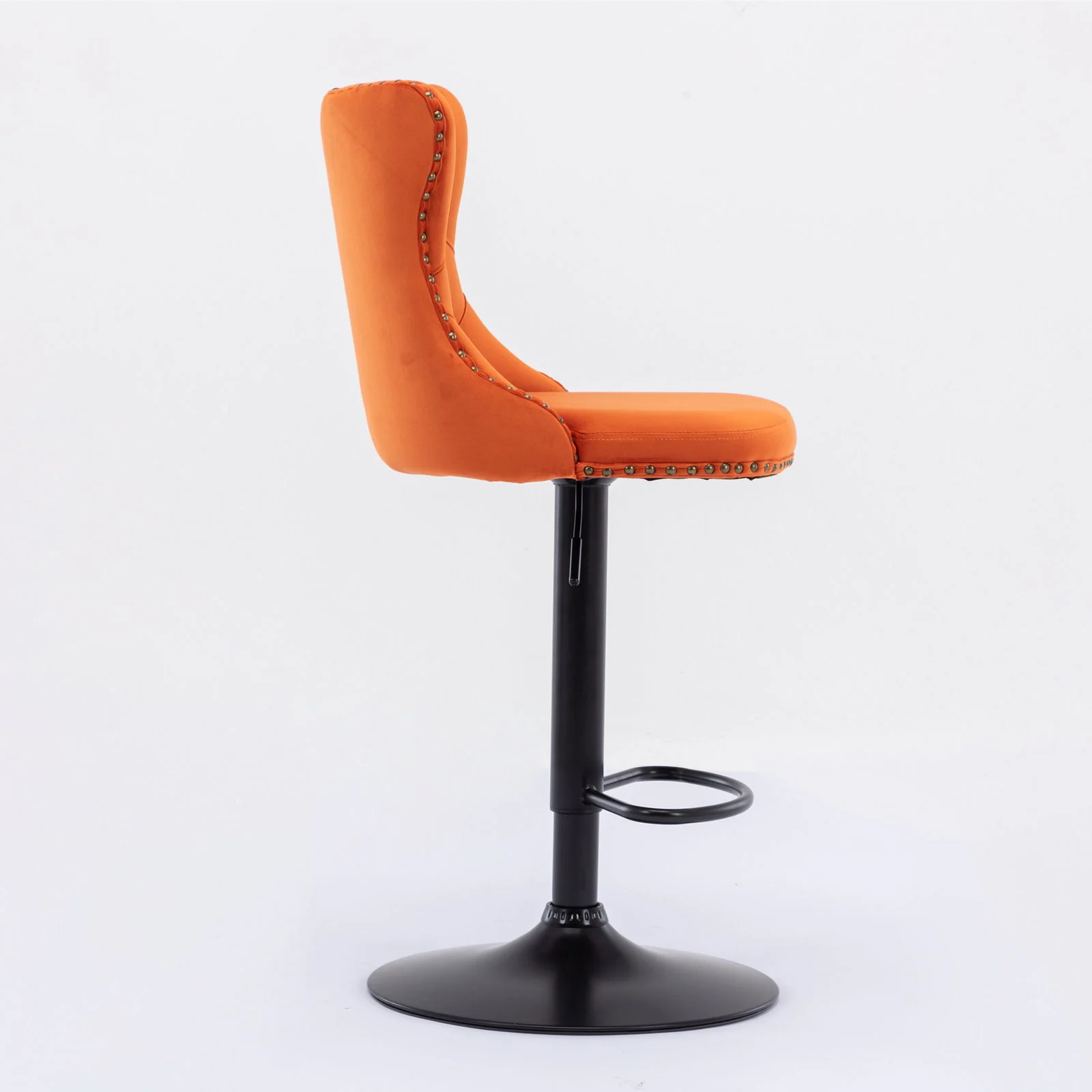 Swivel Barstools Adjusatble Seat Height, Modern Upholstered Bar Stools With Backs Comfortable Tufted For Home Pub And Kitchen Island (Set of 2) - Image 36