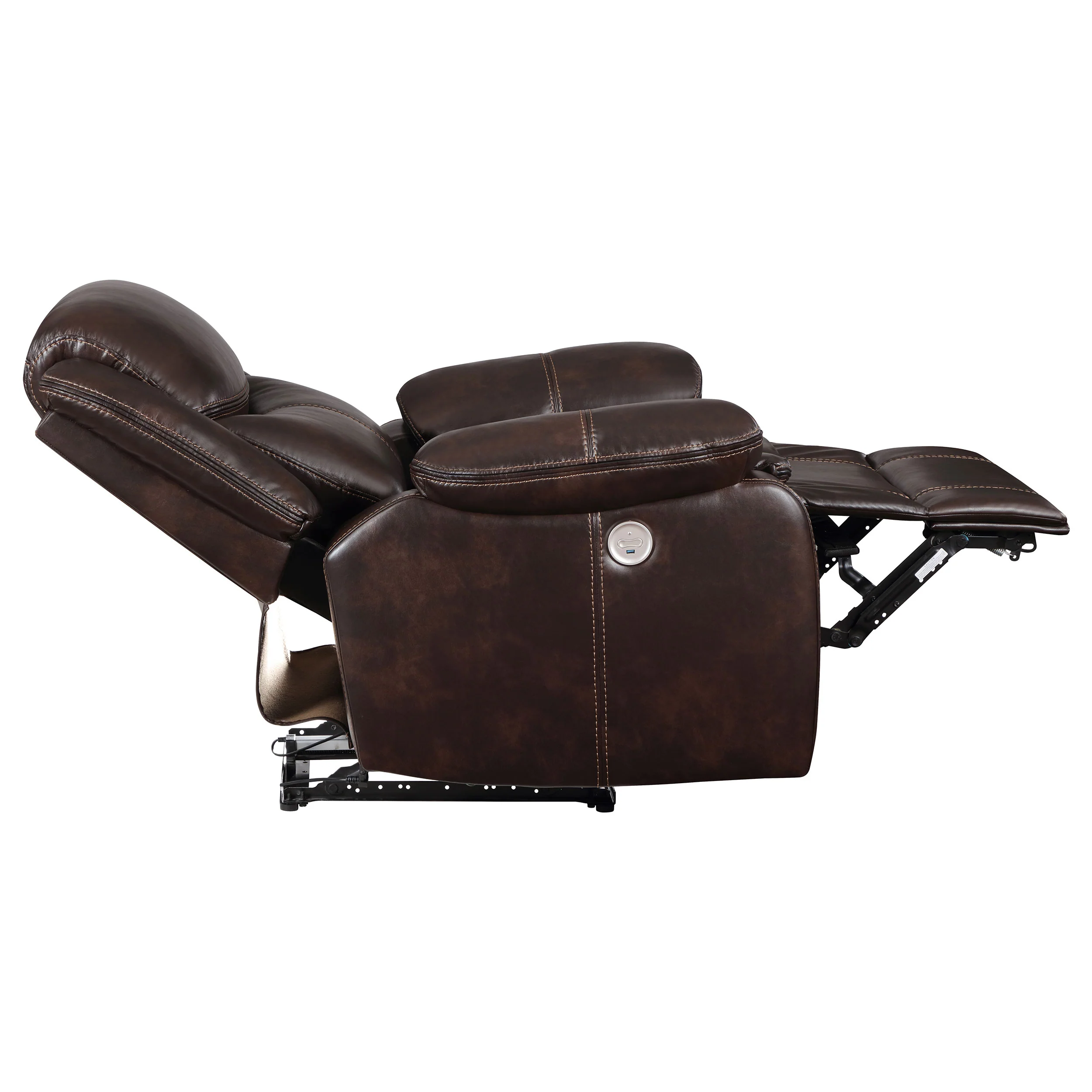 Sycamore Upholstered Power Recliner Chair Dark Brown - Image 6