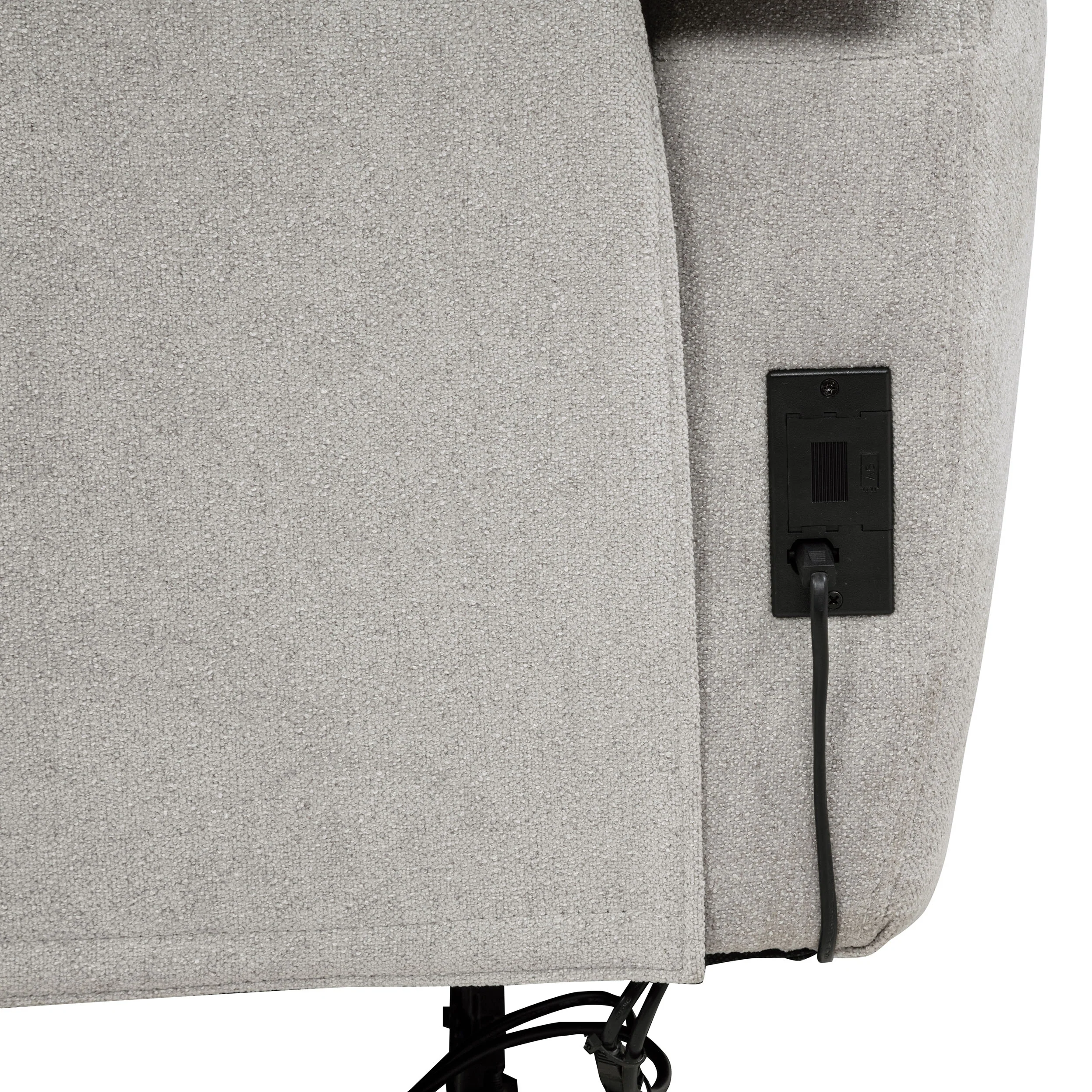 Sylmar 2-Piece Chenille Power Reclining Sofa Set Dove Grey - Image 12