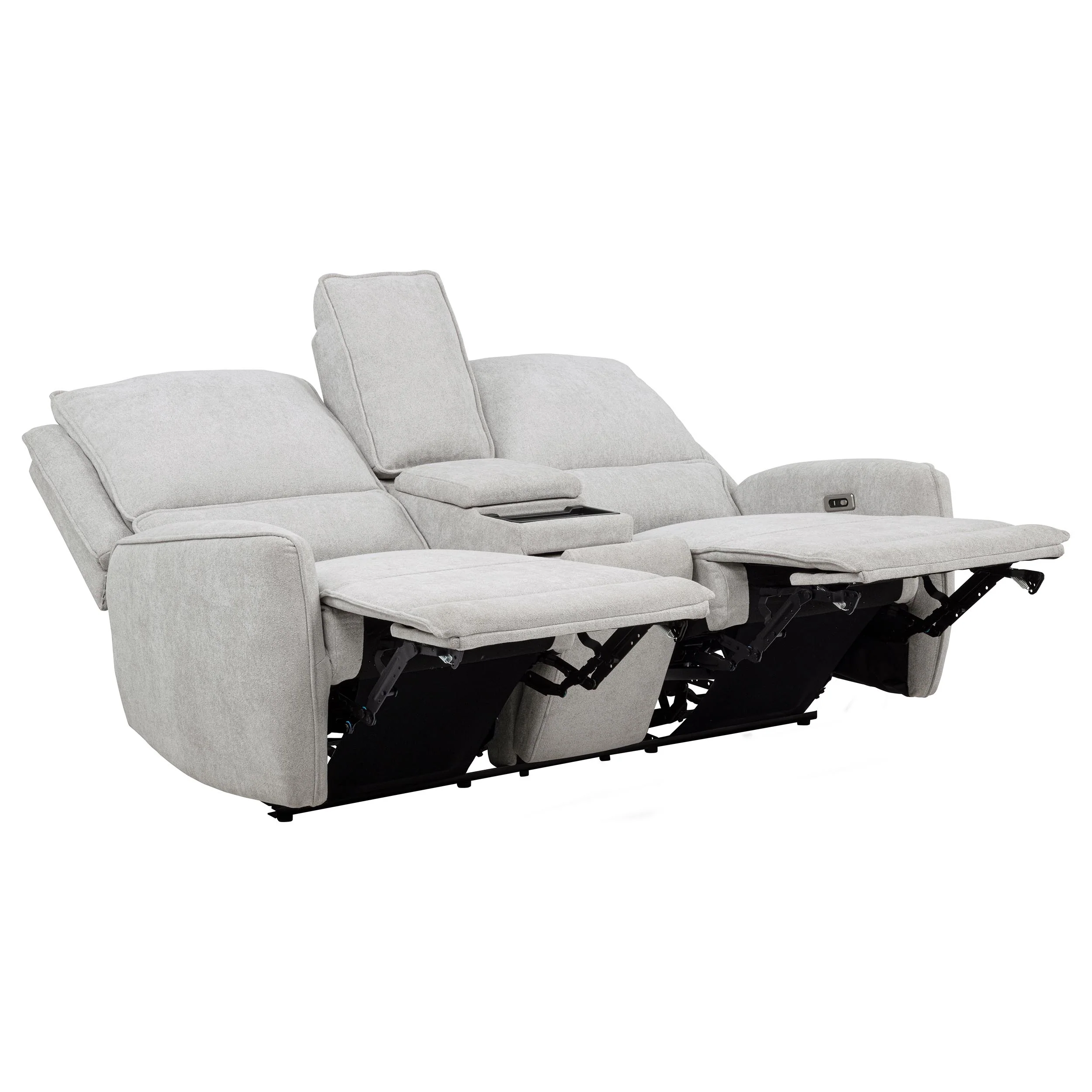 Sylmar Chenille Power Reclining Loveseat, Dove Grey - Image 6