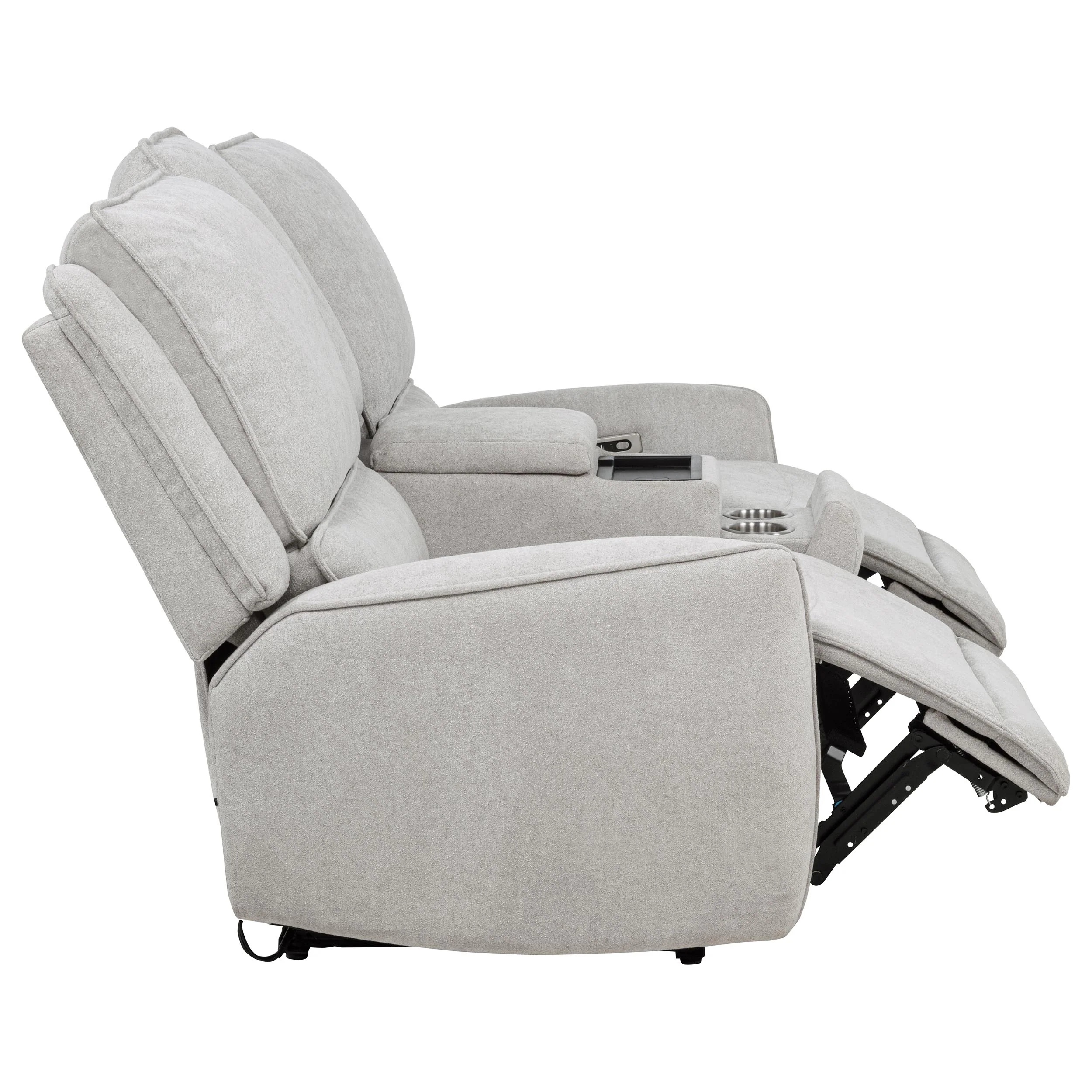 Sylmar Chenille Power Reclining Loveseat, Dove Grey - Image 8