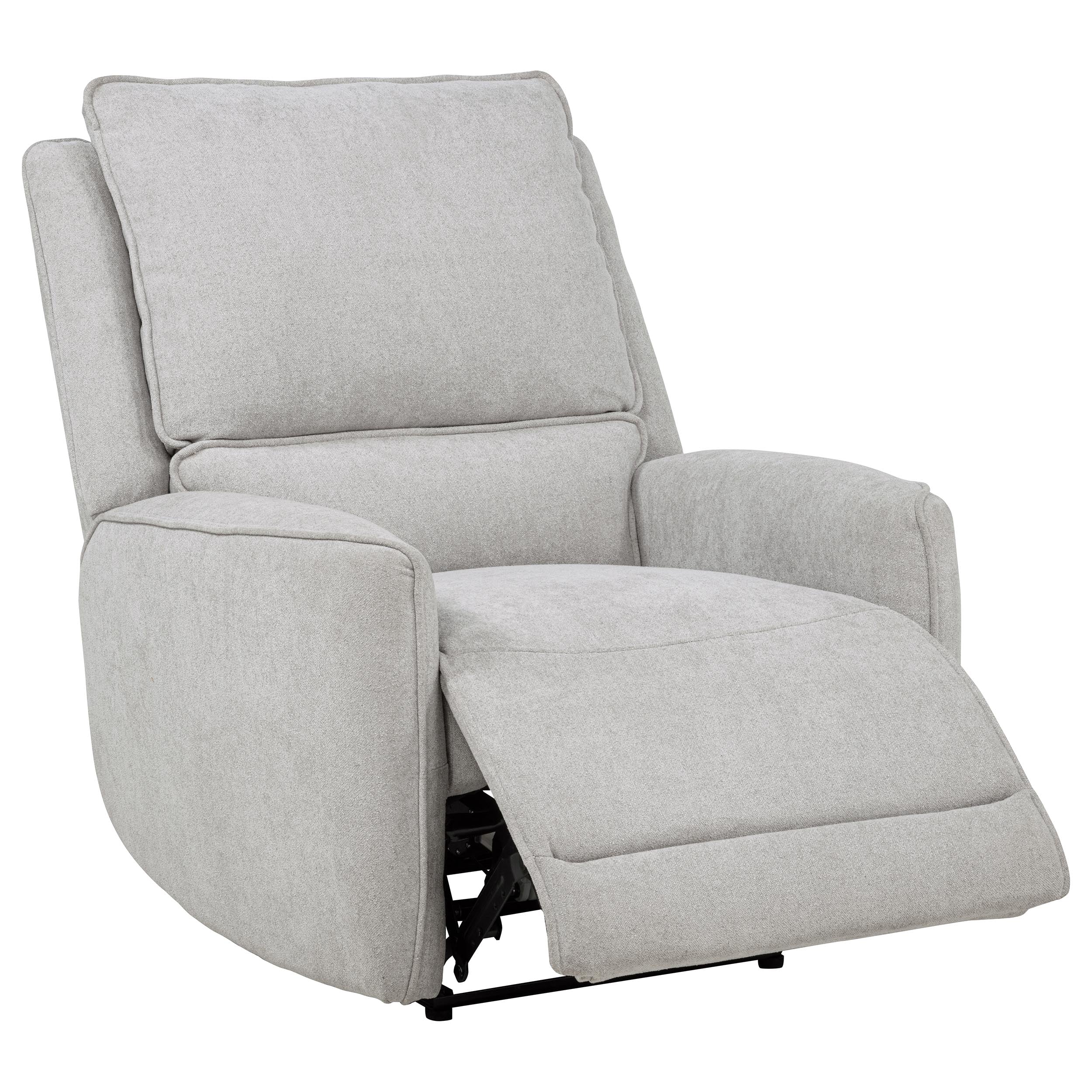 Sylmar Chenille Power Recliner in Dove Grey - Image 2
