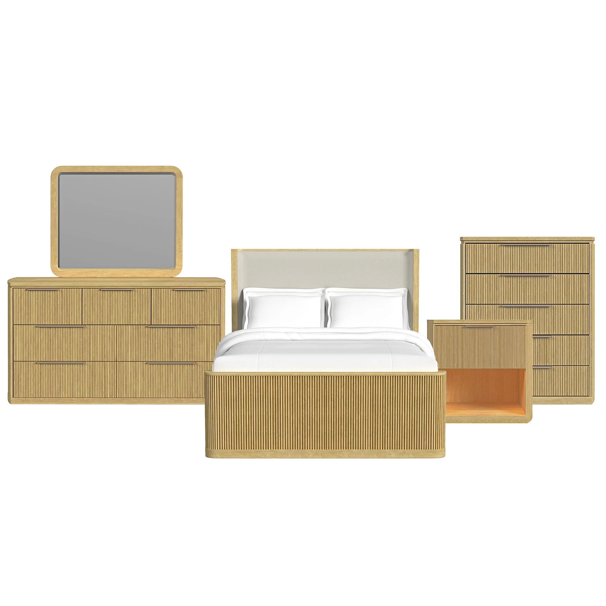 Sylvie - Bedroom Set With Upholstered Bed - Image 9