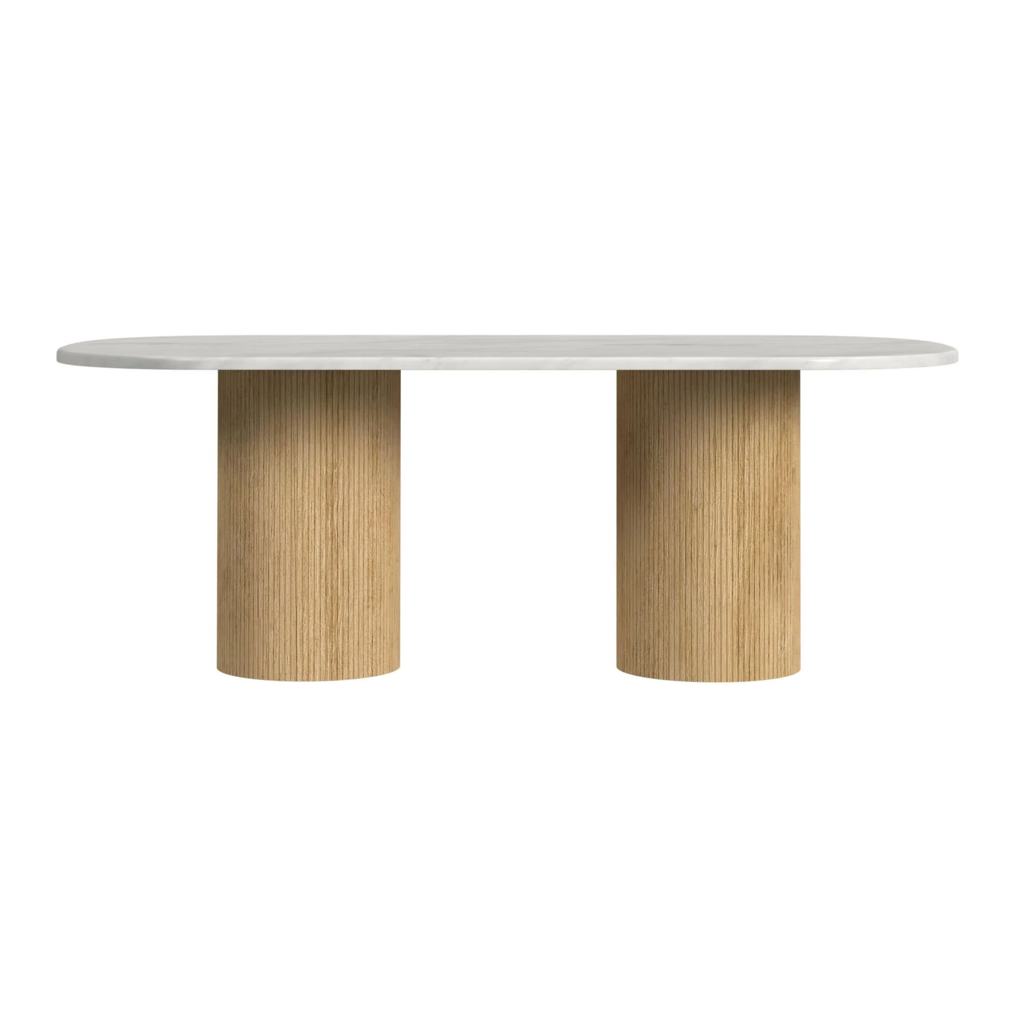 Sylvie - Oval Dining Table With Faux Marble Top - Image 13