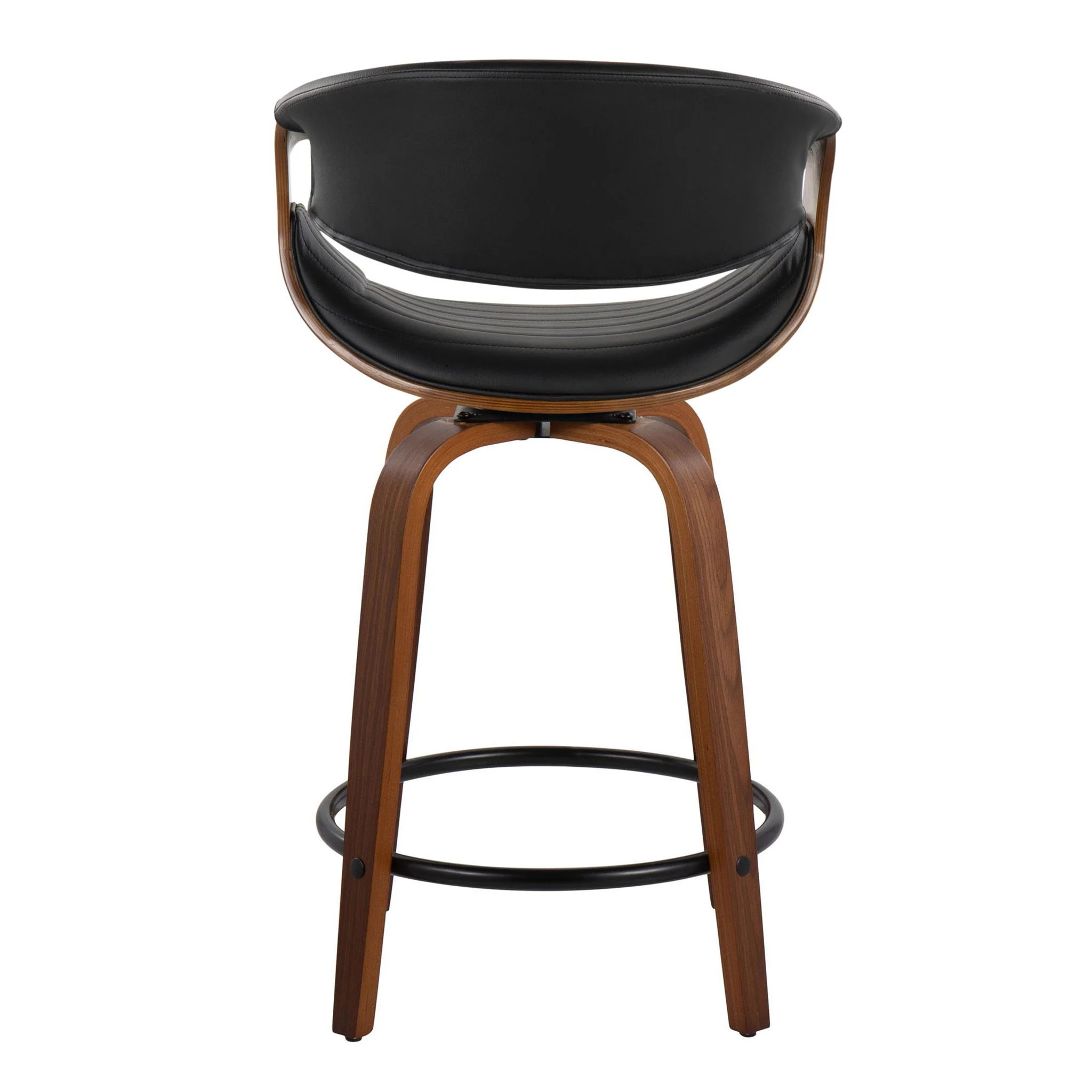Symphony - Mid Century Modern Fixed Height Counter Stool With Swivel With Round Footrest (Set of 2) - Image 10