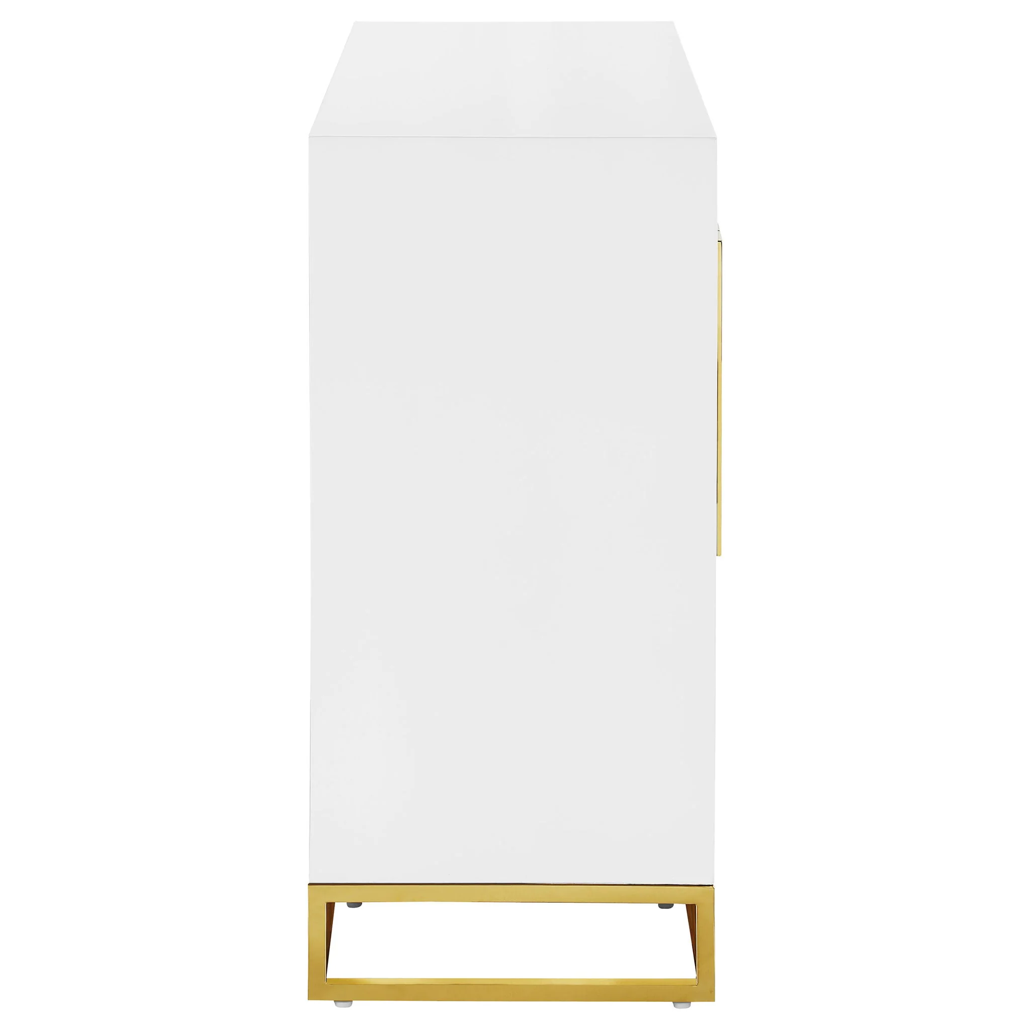 Synchrony - 2 Door Accent Cabinet With Art Deco Trim - White - Image 3