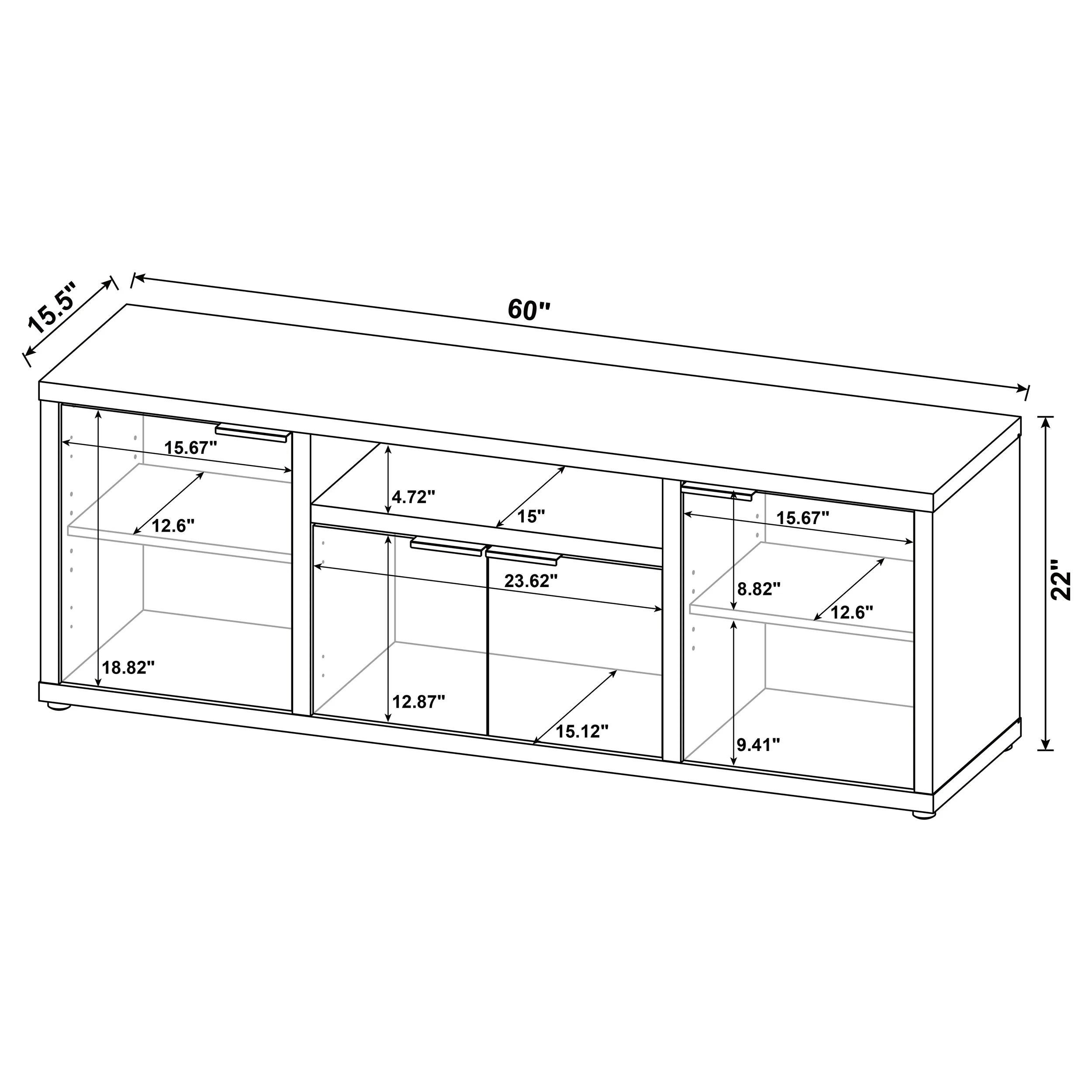 Tabby 4-Door Mango TV Stand - 60 inch - Image 11