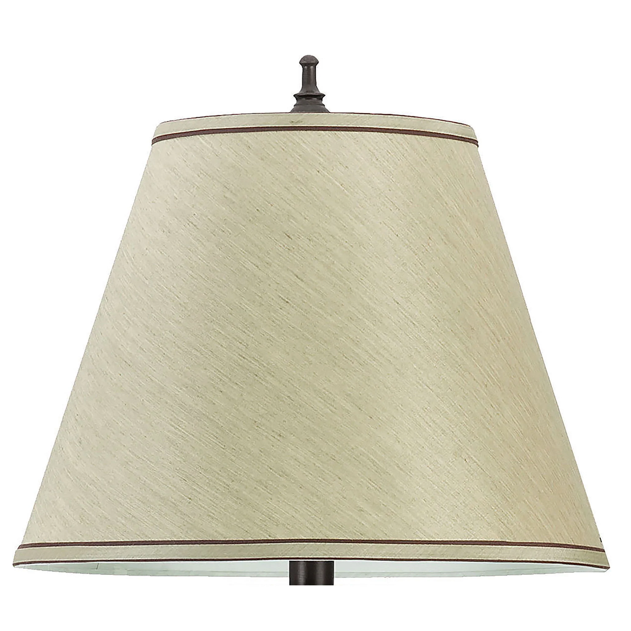 Table Lamps With Cone Shade (Set of 2) - Beige / Brown - Image 2