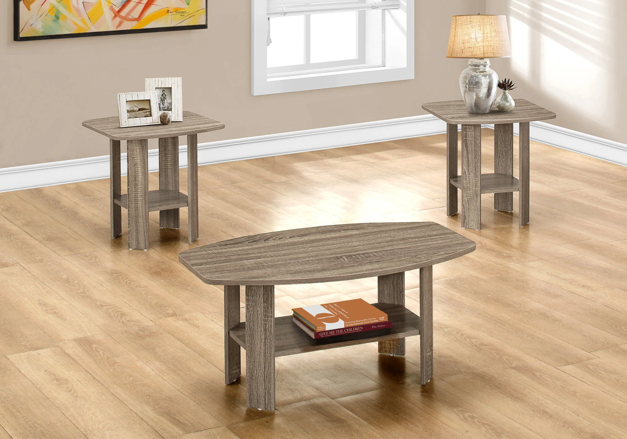 Table Set, Coffee, End, Side, Accent For Living Room (Set of 3) - Image 4