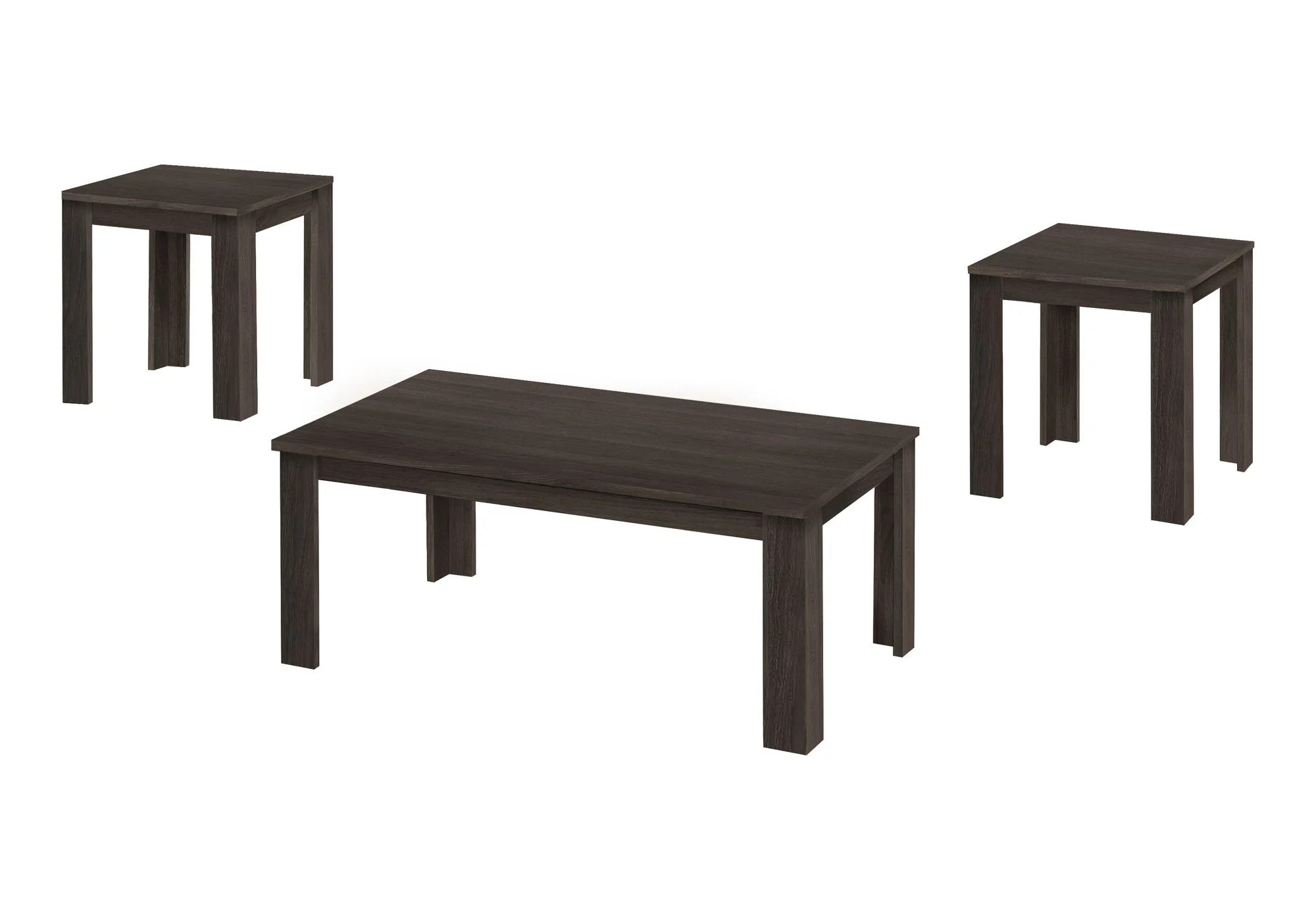 Table Set, Coffee, End, Side, Accent For Living Room, Transitional (Set of 3) - Oak - Image 5