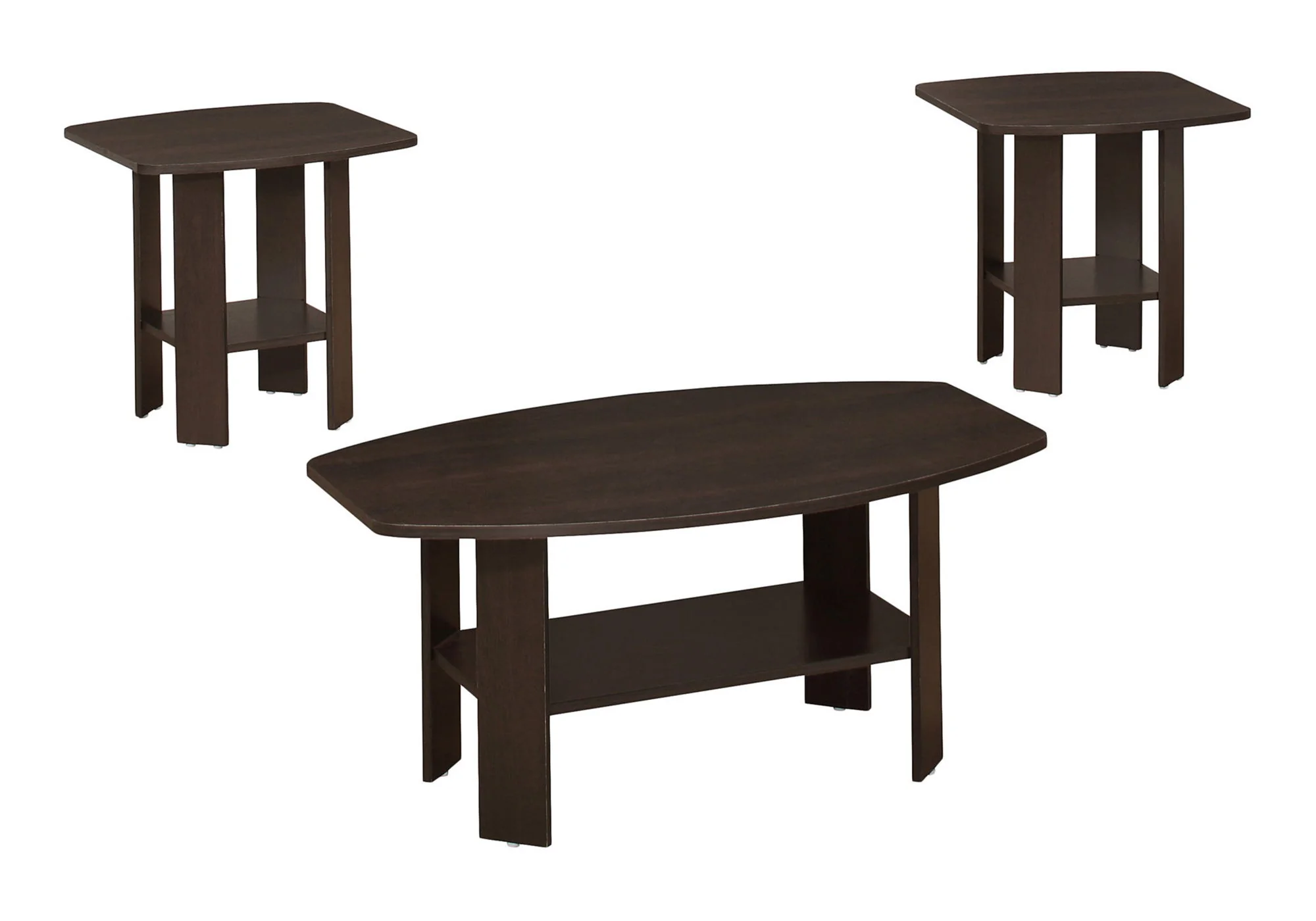Table Set: Coffee, End, Side, Accent, Living Room, Transitional (Set of 3) - Espresso - Image 5
