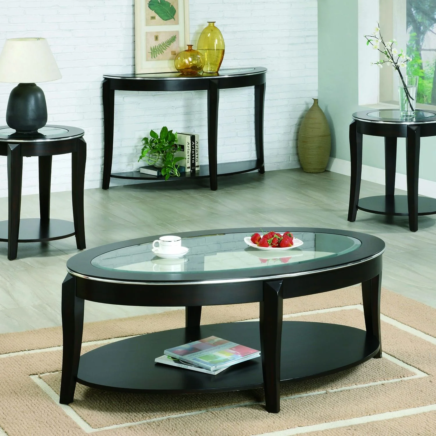 Table Set, Coffee, End, Side, Accent, Living Room, Transitional (Set of 3) - Image 2