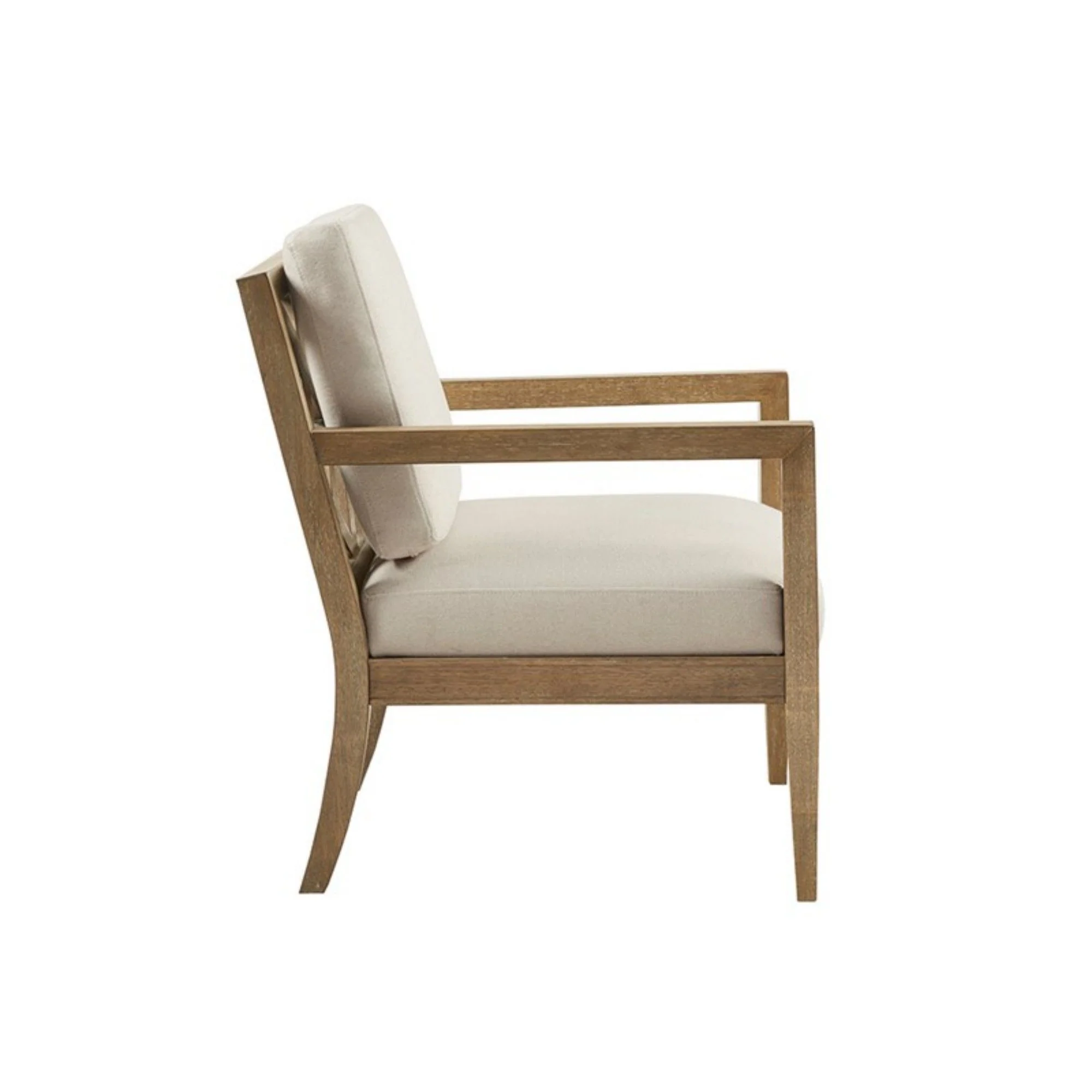 Tage - Upholstered Accent Armchair With Slatted Back Design - Ivory - Image 3