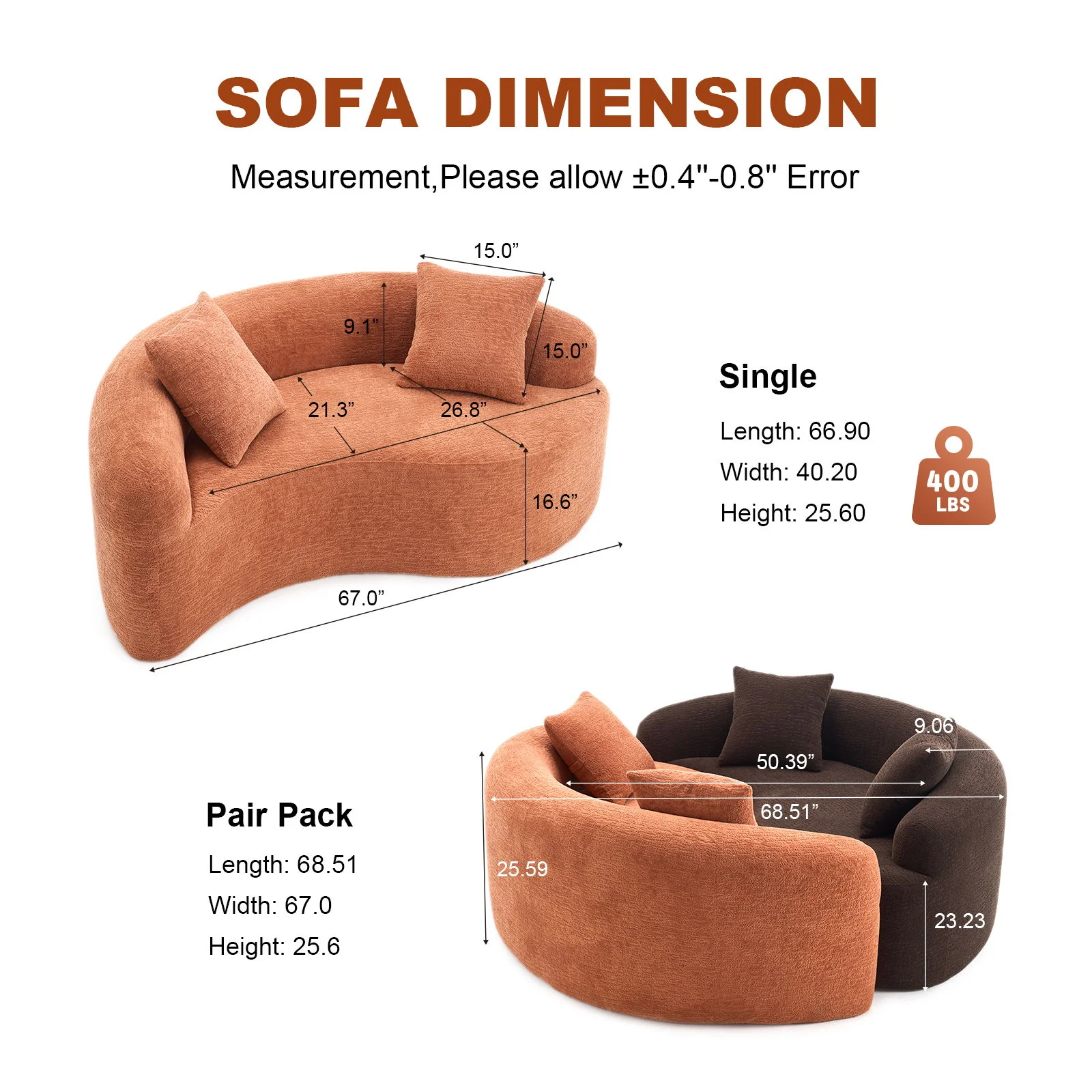 Tai Chi - Curved Dual Depth Loveseat - Image 7