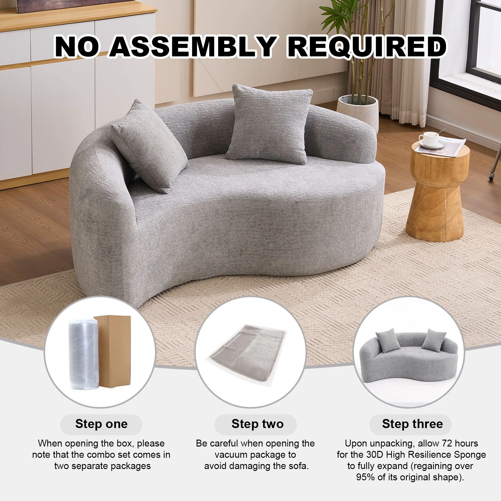 Tai Chi - Curved Dual Depth Loveseat - Image 8