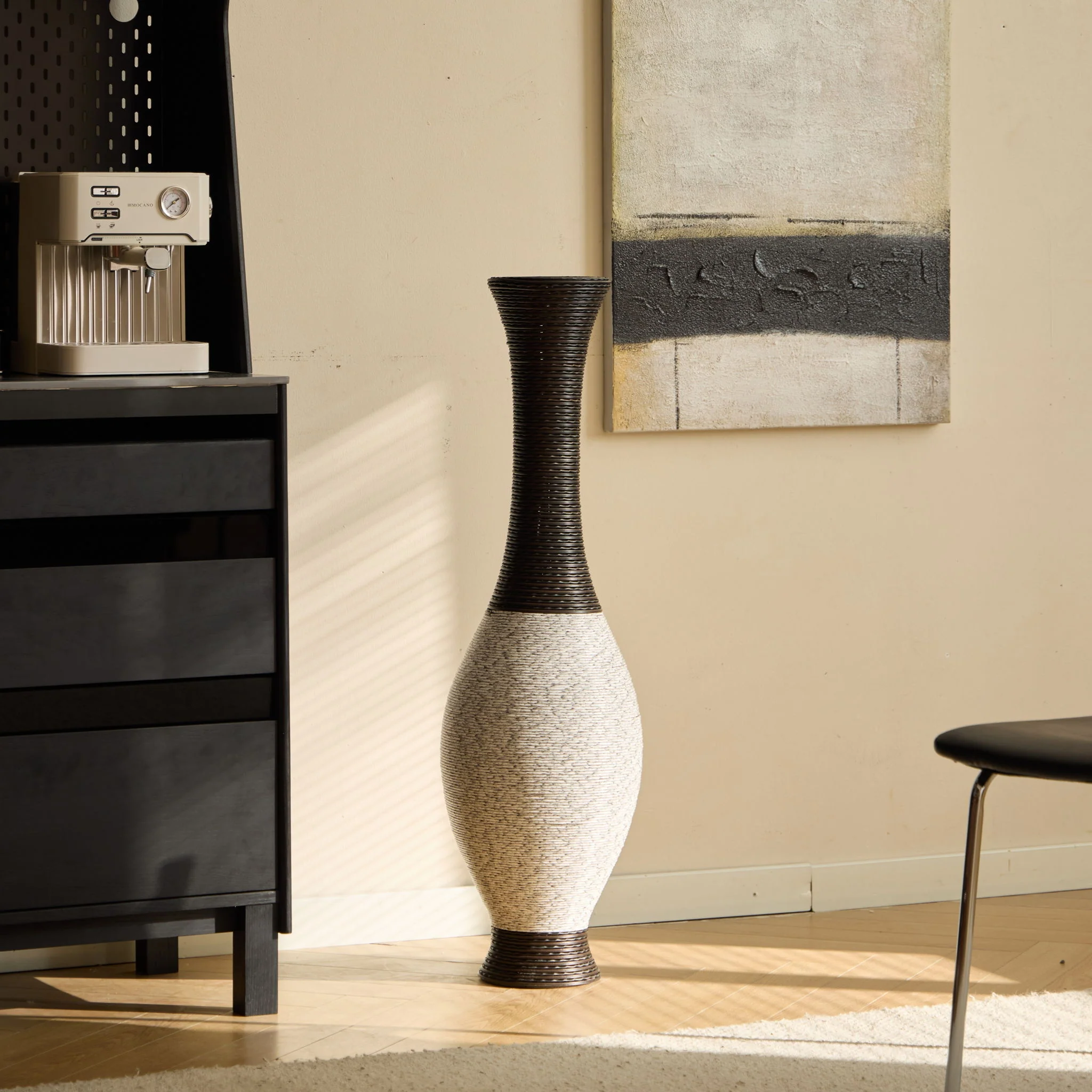 Tall Designer Floor Vase With Elegant 2 Tone - Image 12