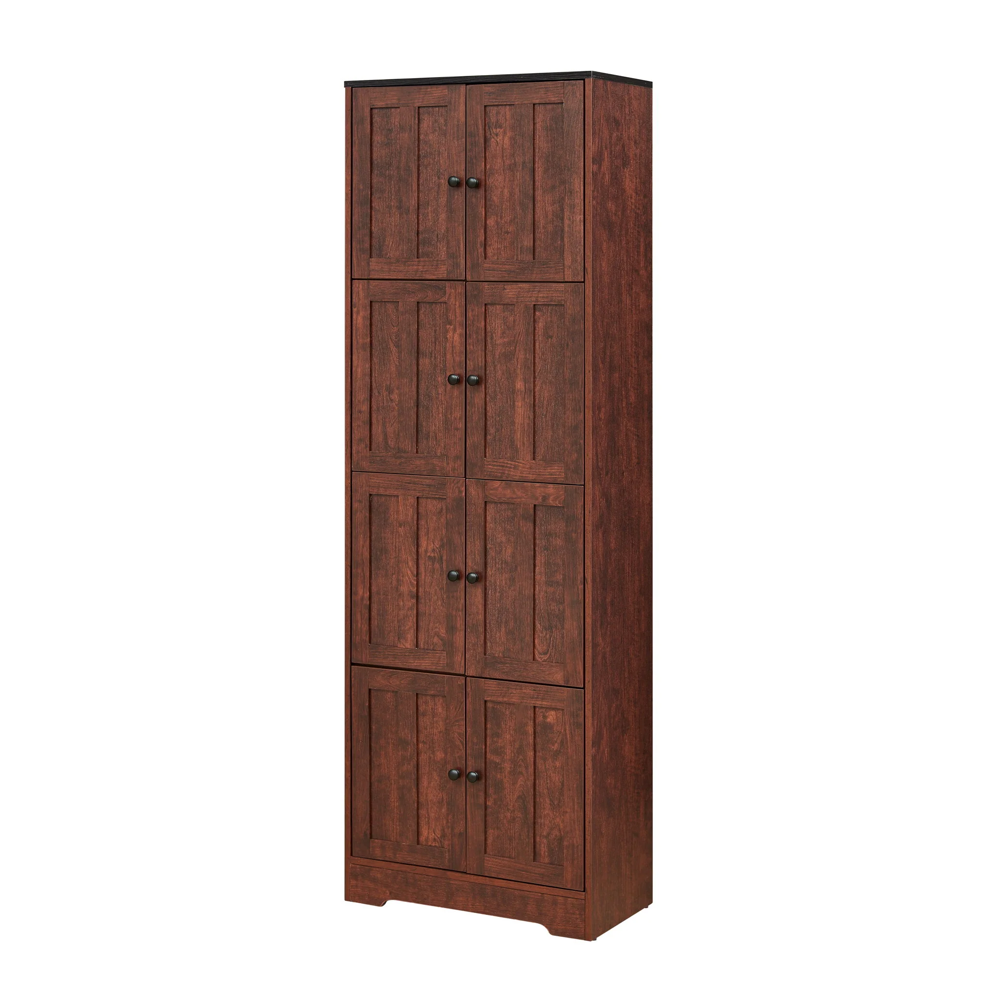 Tall Storage Cabinet With 8 Doors And 4 Shelves, Wall Storage Cabinet For Living Room, Kitchen, Office, Bedroom, Bathroom - Image 2