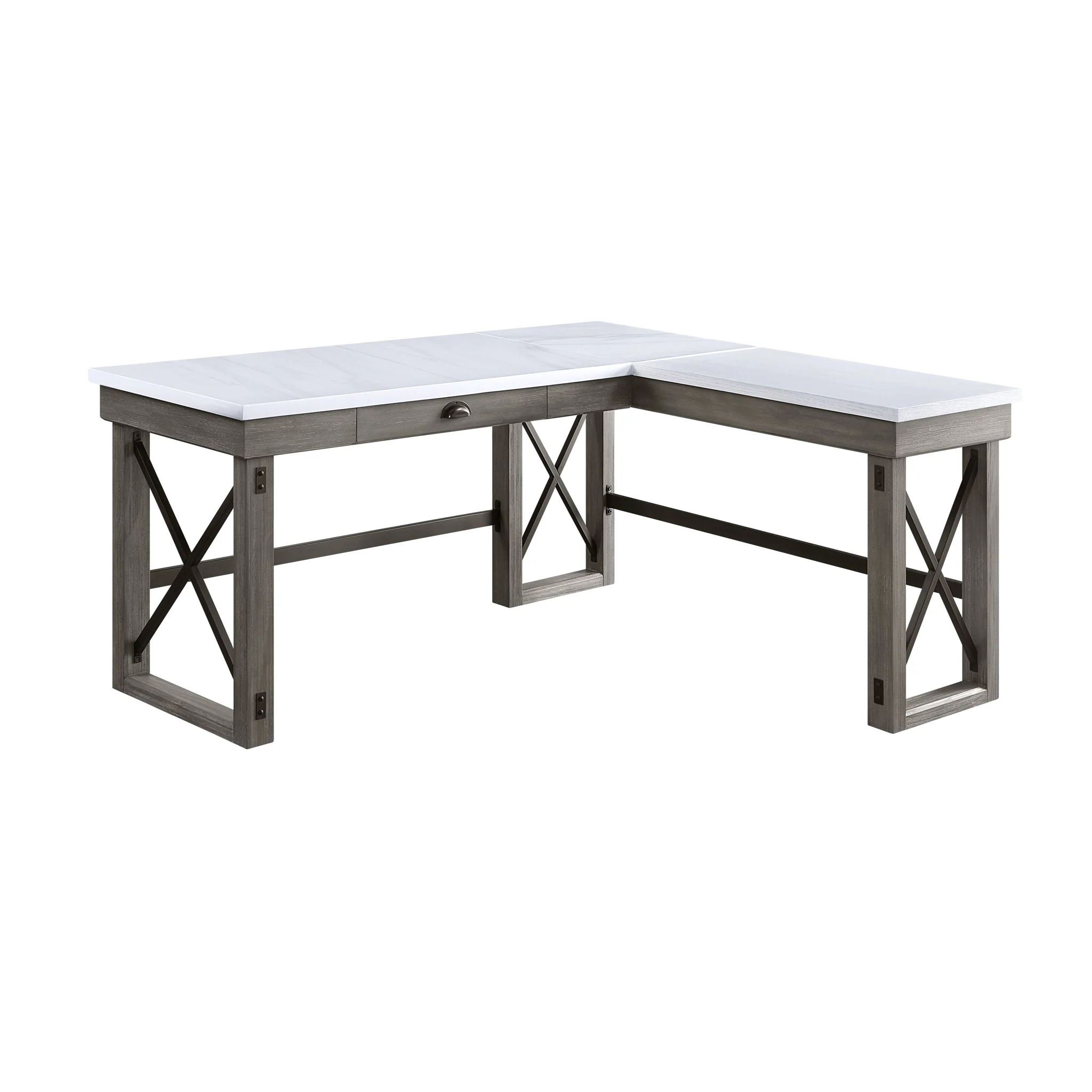 Talmar - Marble Top Weathered Writing Desk With Lift Top - Image 2