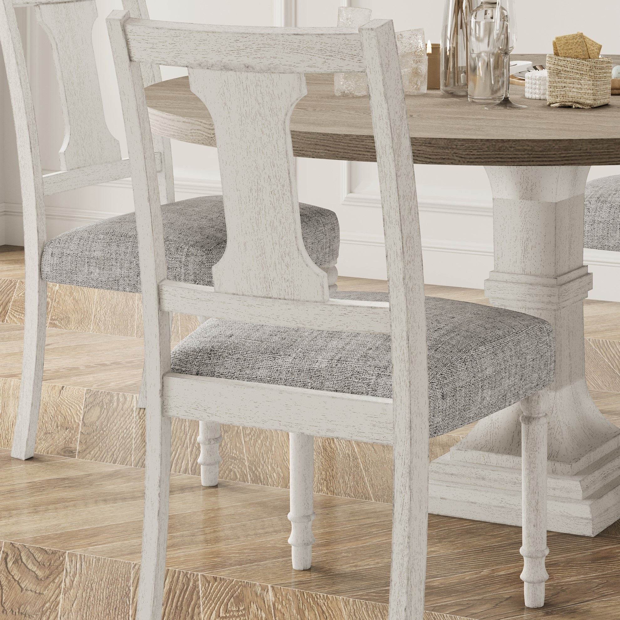 Tannen - Dining Side Chair (Set of 2) - White And Gray - Image 5