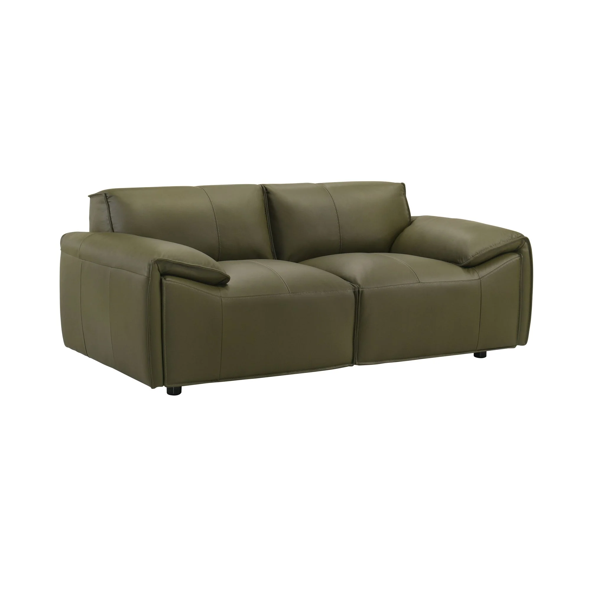 Tanner - Leather Loveseat With Padded Arms - Image 16