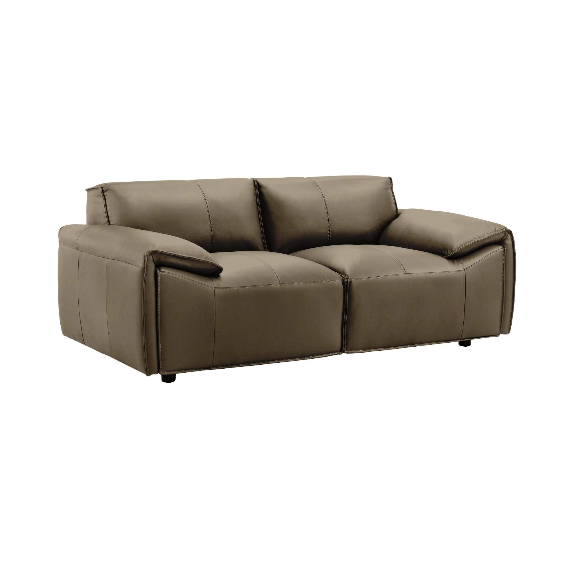 Tanner - Leather Loveseat With Padded Arms - Image 18