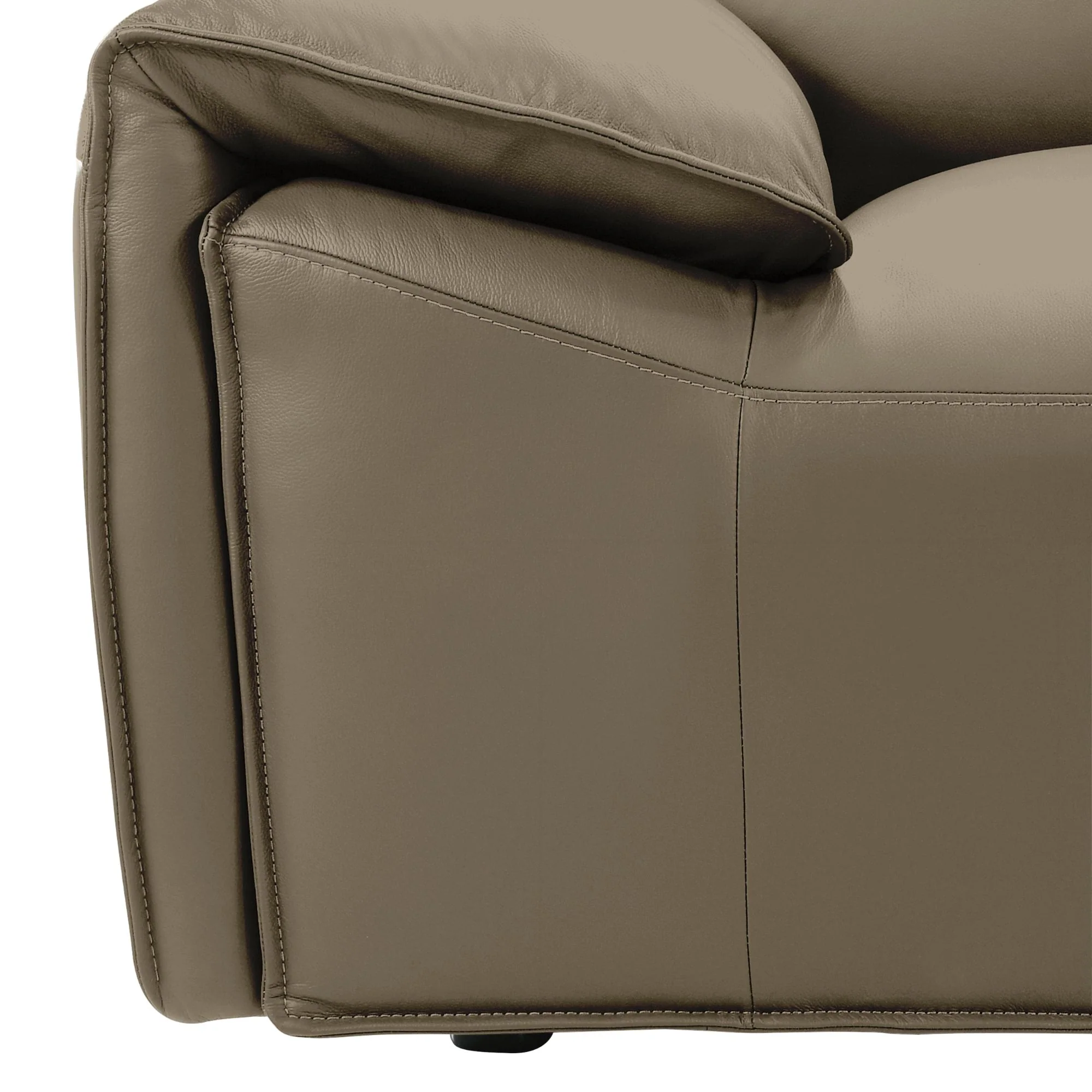 Tanner - Leather Sofa With Padded Arms - Image 11