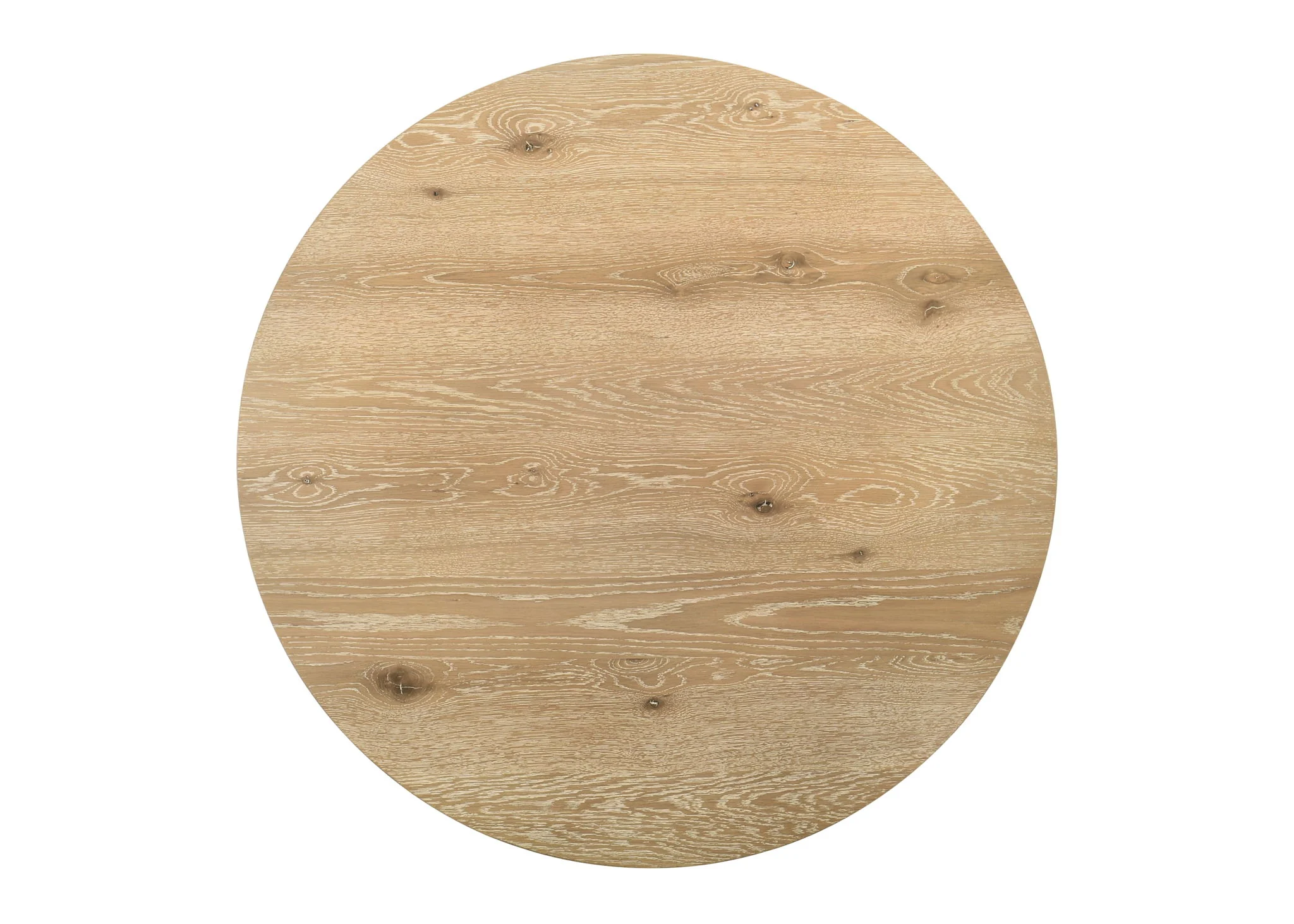 Tate - Round Dining Table With Metal Base - Oak Finish - Image 2
