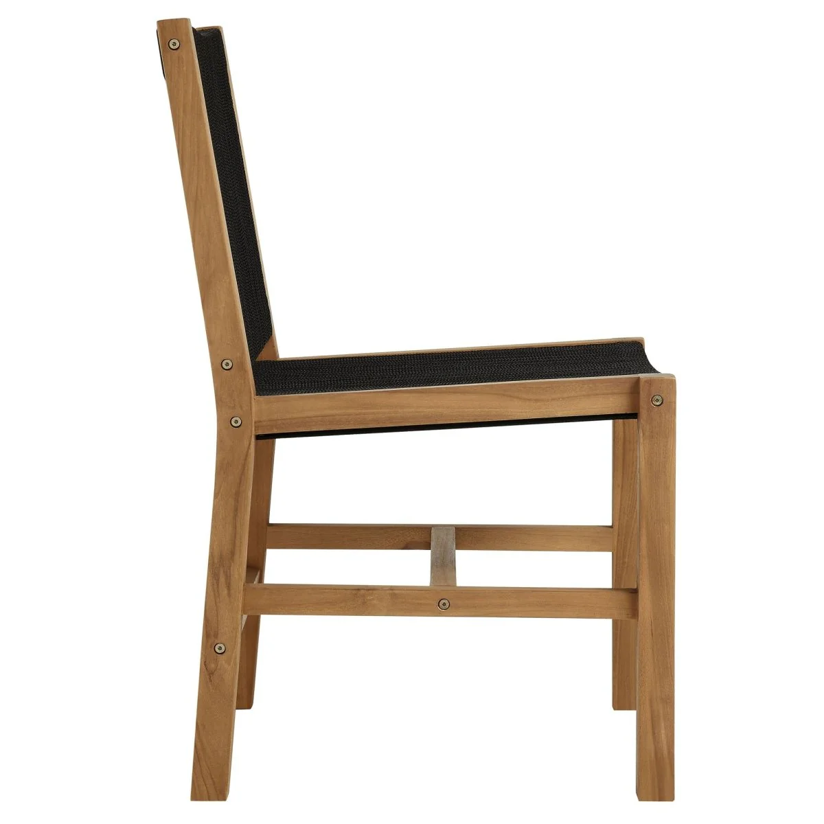 Teak and Rope Armless Outdoor Dining Chairs – Stylish Durable Patio Seating - Image 6