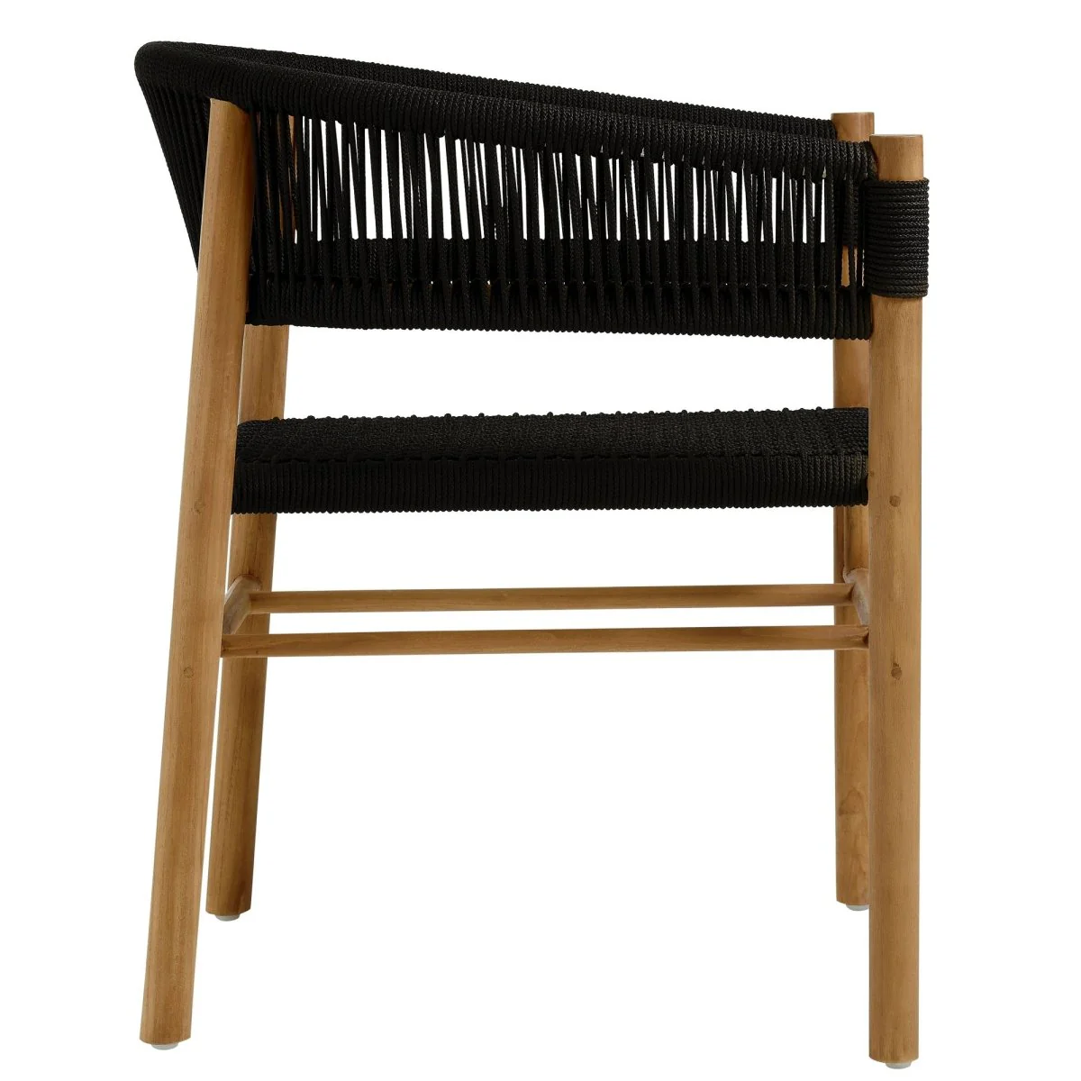 Teak Wood and Rope Outdoor Dining Set with Armchairs, Durable Teak Accents - Image 7