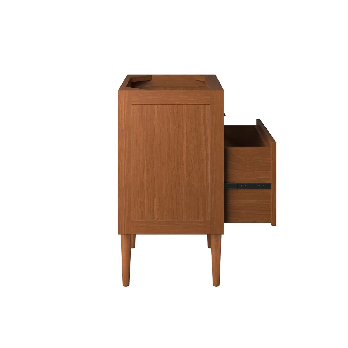 Teak Wood Bathroom Vanity Cabinet with Classic Hardware and Spacious Storage - Image 6
