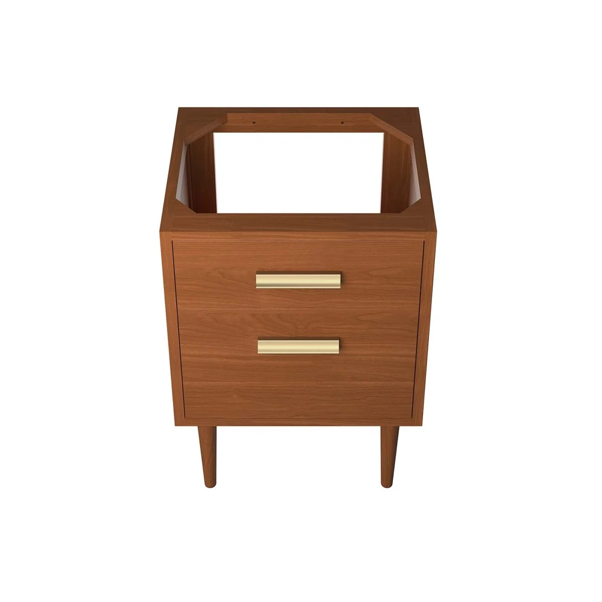 Teak Wood Bathroom Vanity Cabinet with Classic Hardware and Spacious Storage - Image 9
