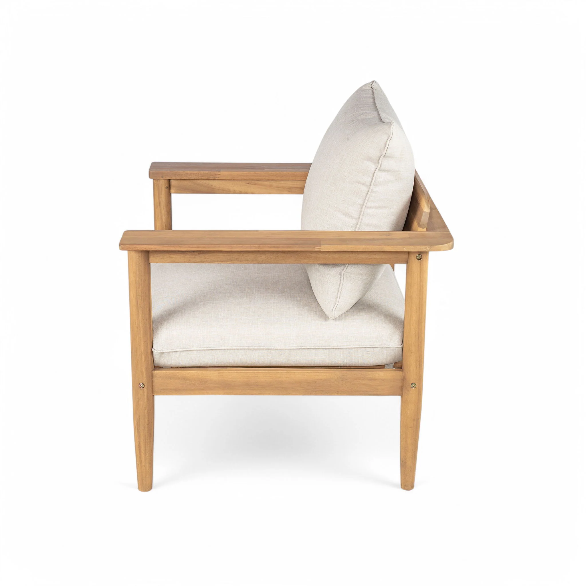 Terassi - Outdoor Lounge Chair (Set of 2) With Cushions - Beige / Light Teak - Image 6