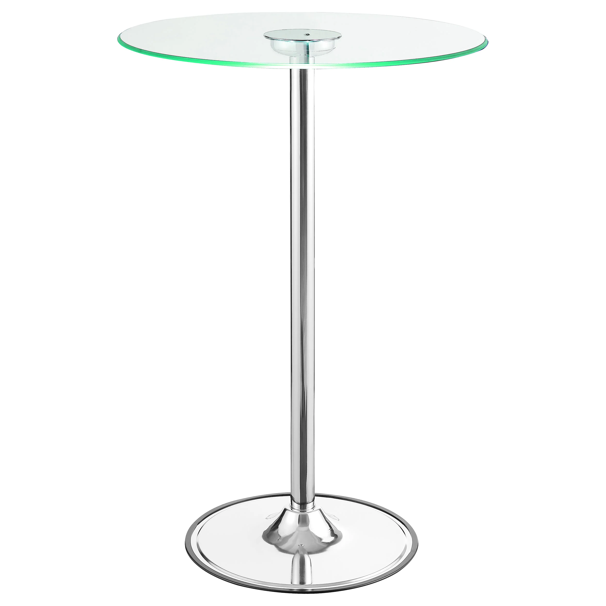 Thea Round 28-inch Glass Top LED Bistro Bar Table - Image 5