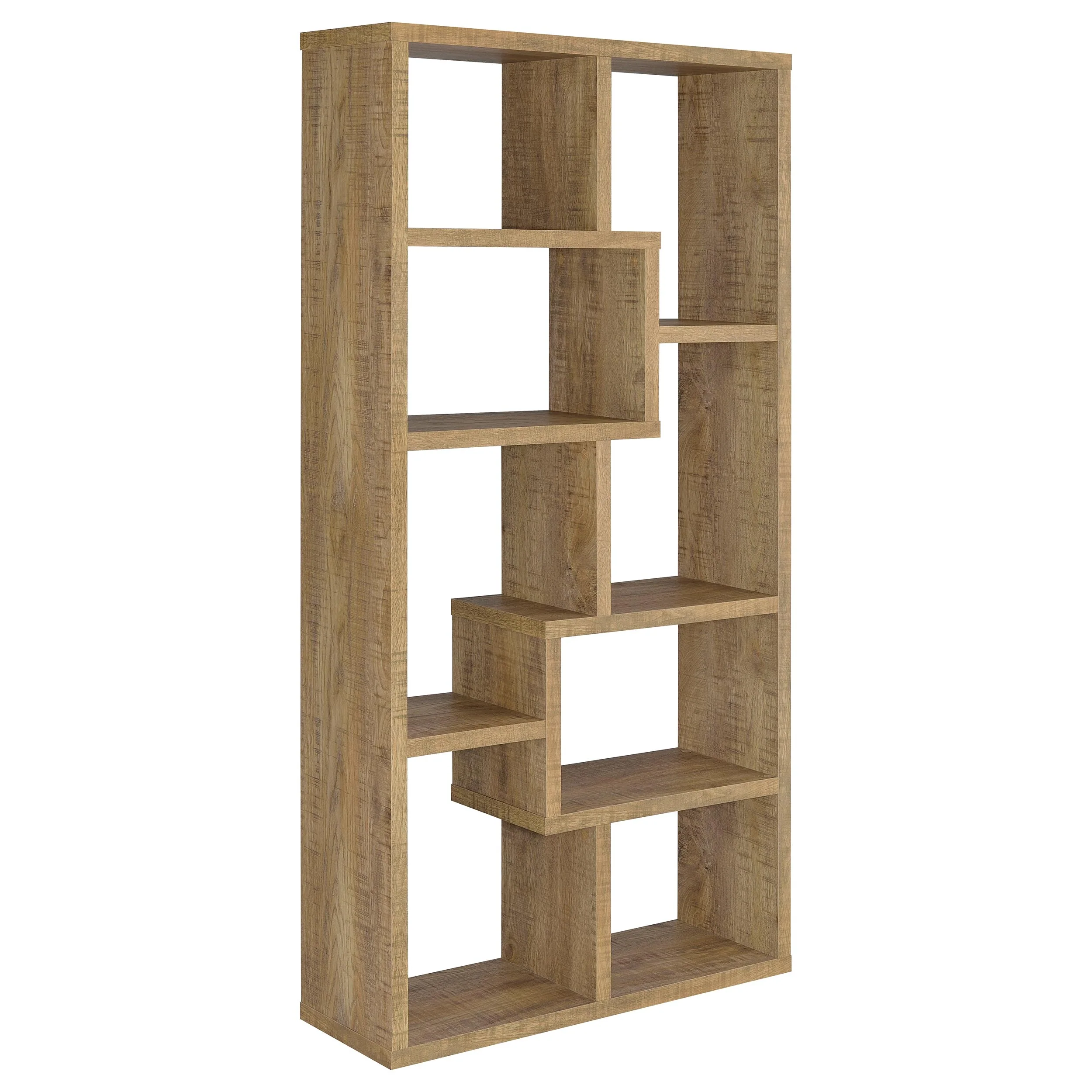 Theo 71-Inch 6-Shelf Bookshelf in Mango