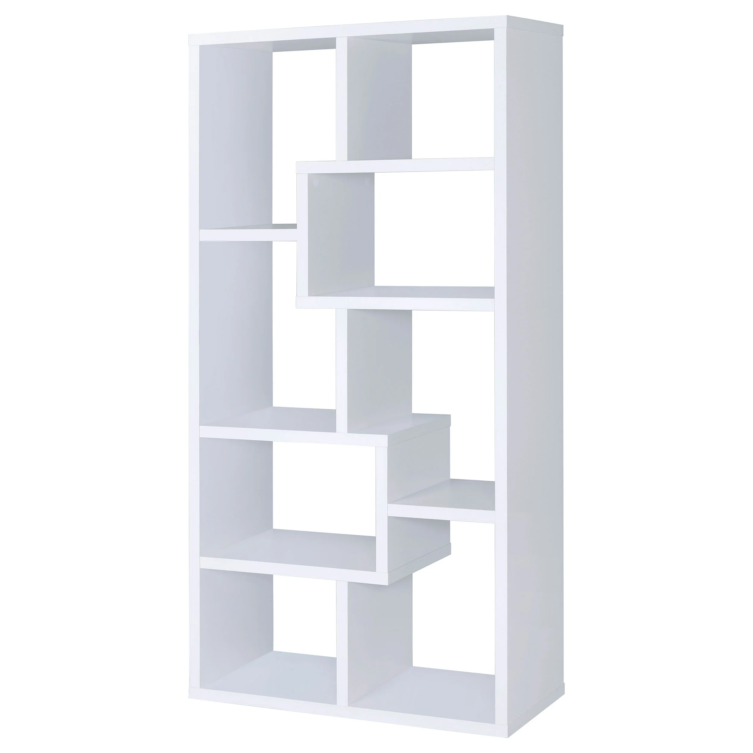 Theo 71-Inch 6-Shelf Bookshelf in White - Image 9