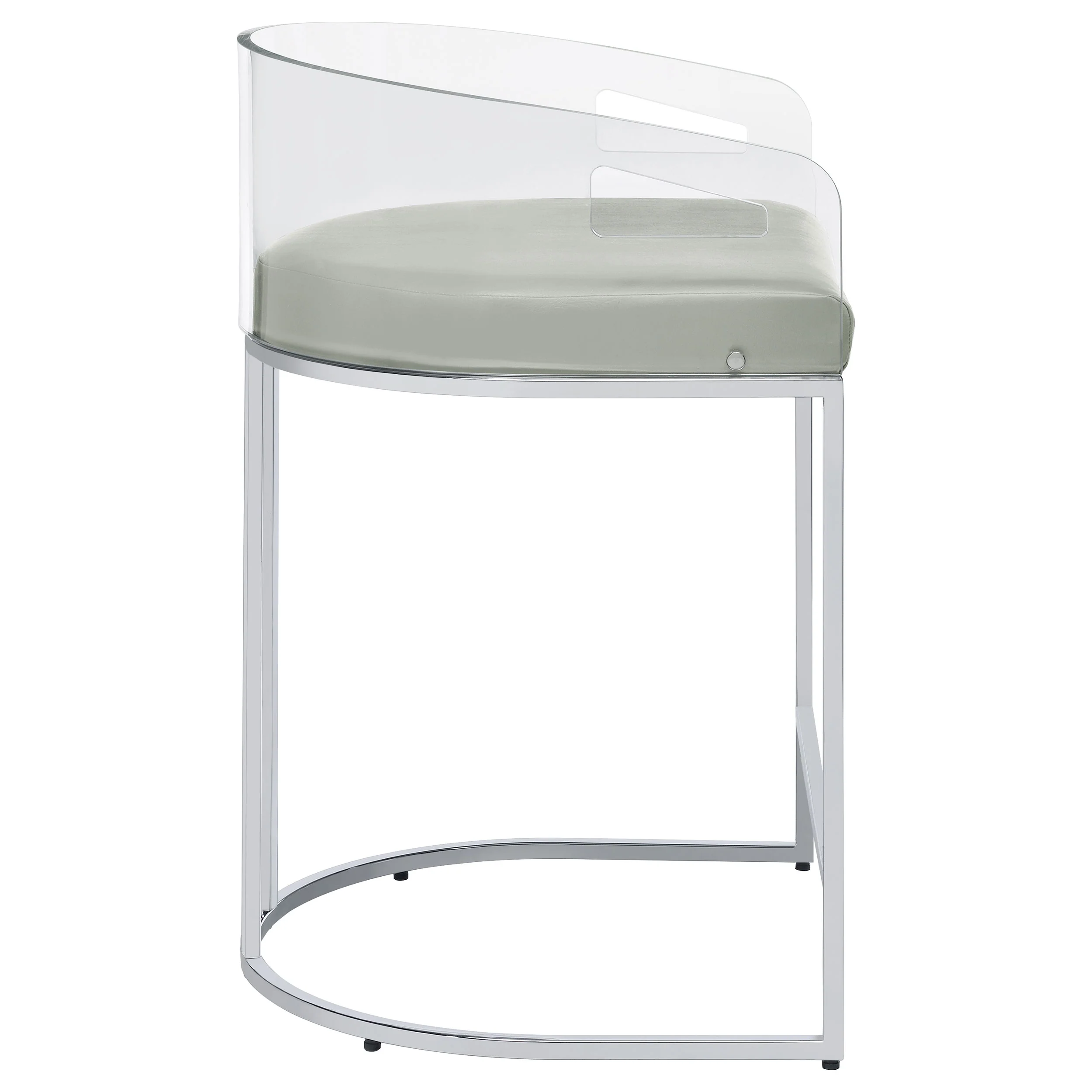 Thermosolis Clear Acrylic Counter Chair Chrome - Set of 2 - Image 7