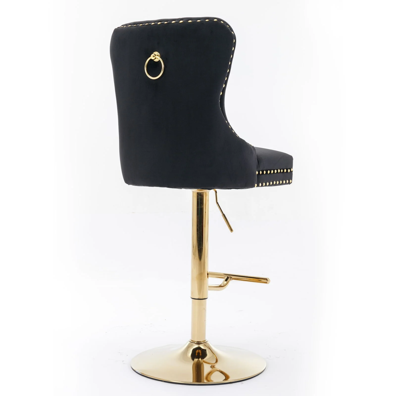 Thick Swivel Barstools Adjusatble Seat Height From 25-33", Modern Upholstered Bar Stools With Backs Comfortable Tufted For Home Pub And Kitchen Island (Set of 2) - Image 11