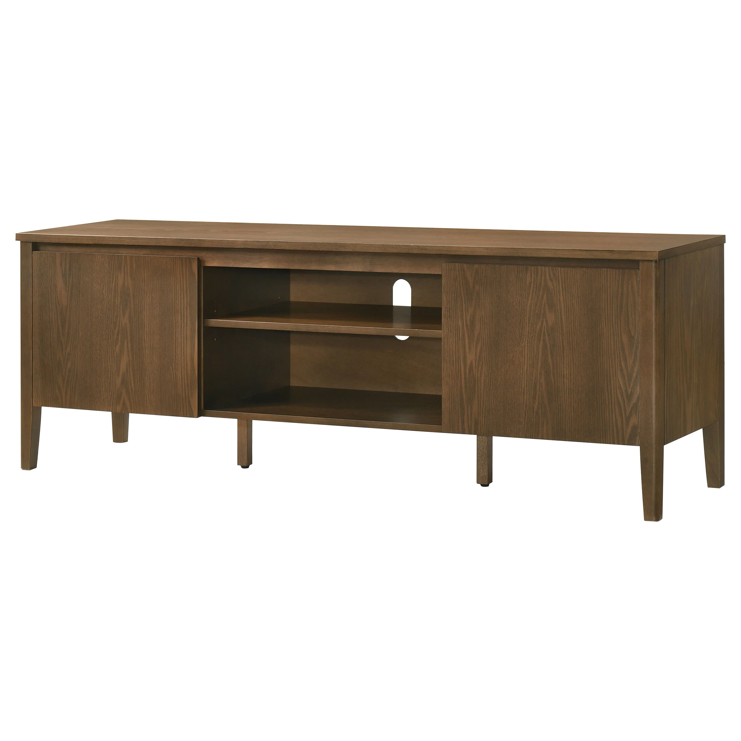 Thori 63-inch 2-Door TV Stand Media Console Dark Brown - Image 4