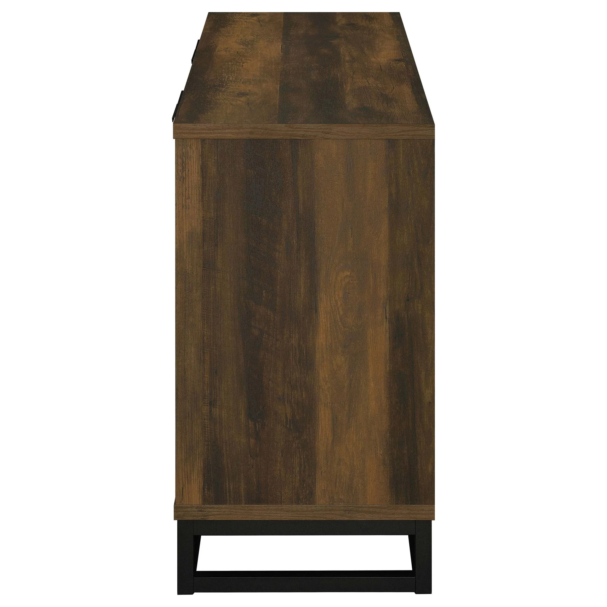 Thurston - 4 Door Accent Cabinet Carved Doors - Dark Brown - Image 5