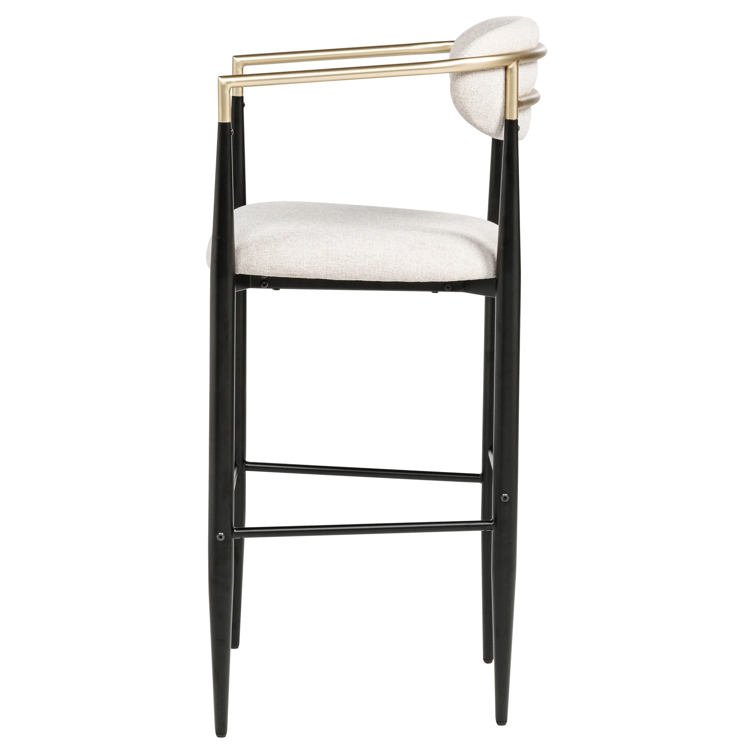 Tina Fabric Upholstered Bar Chair Beige (Set of 2) - Image 8