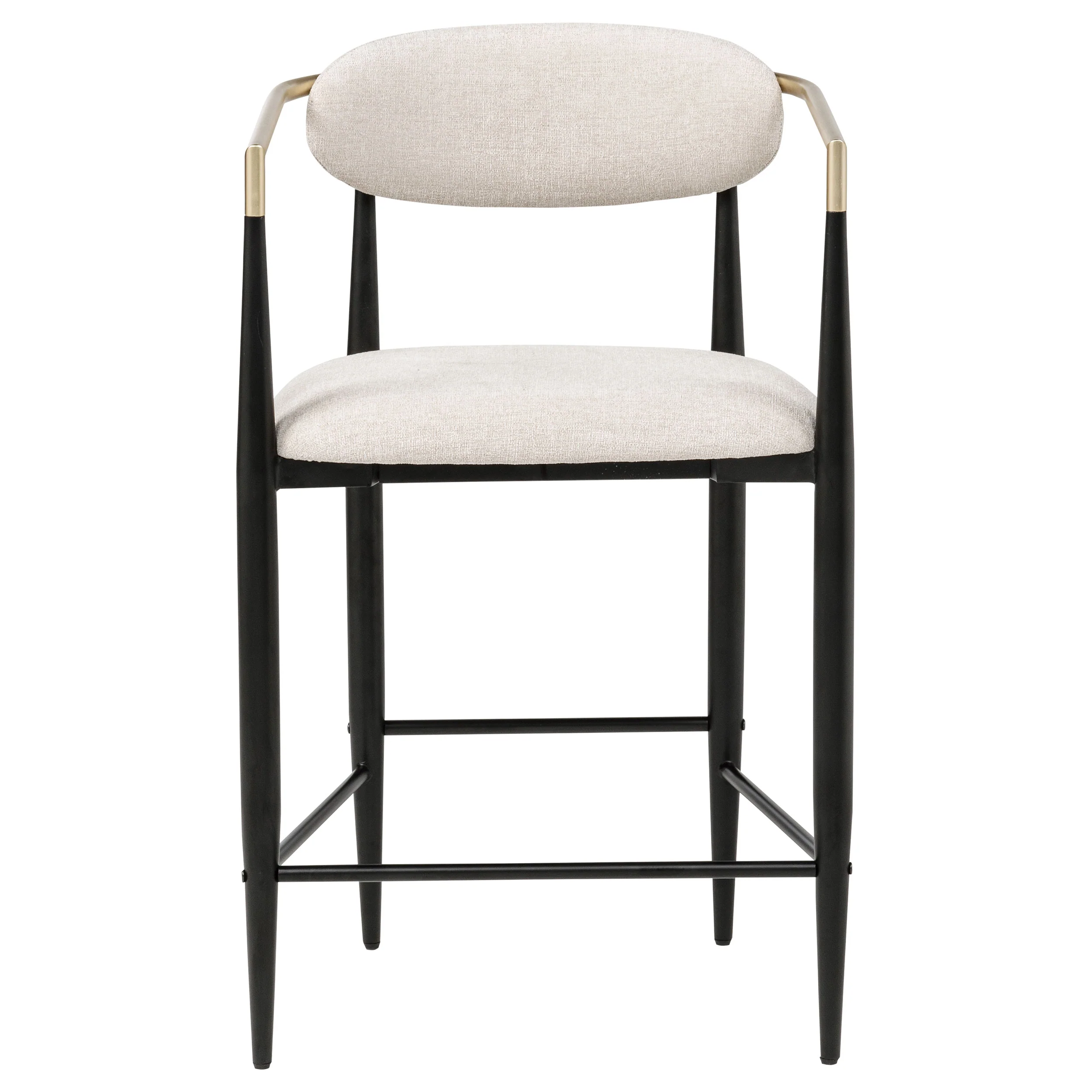 Tina Beige Fabric Upholstered Counter Chair (Set of 2) - Image 4