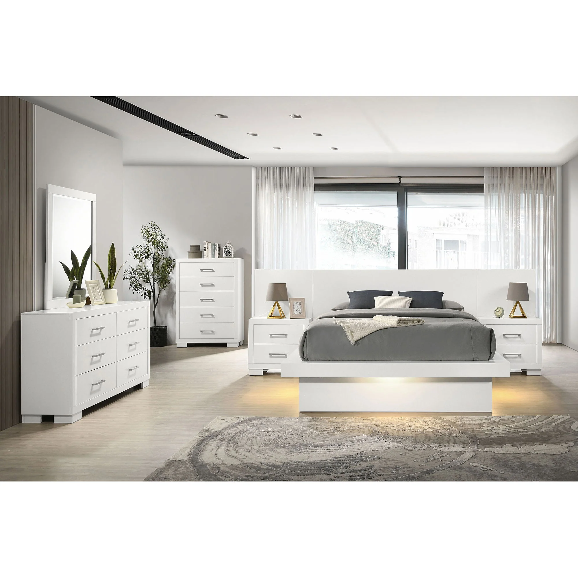 Tokyo - LED Panel Bed With Structured Headboard - Image 5