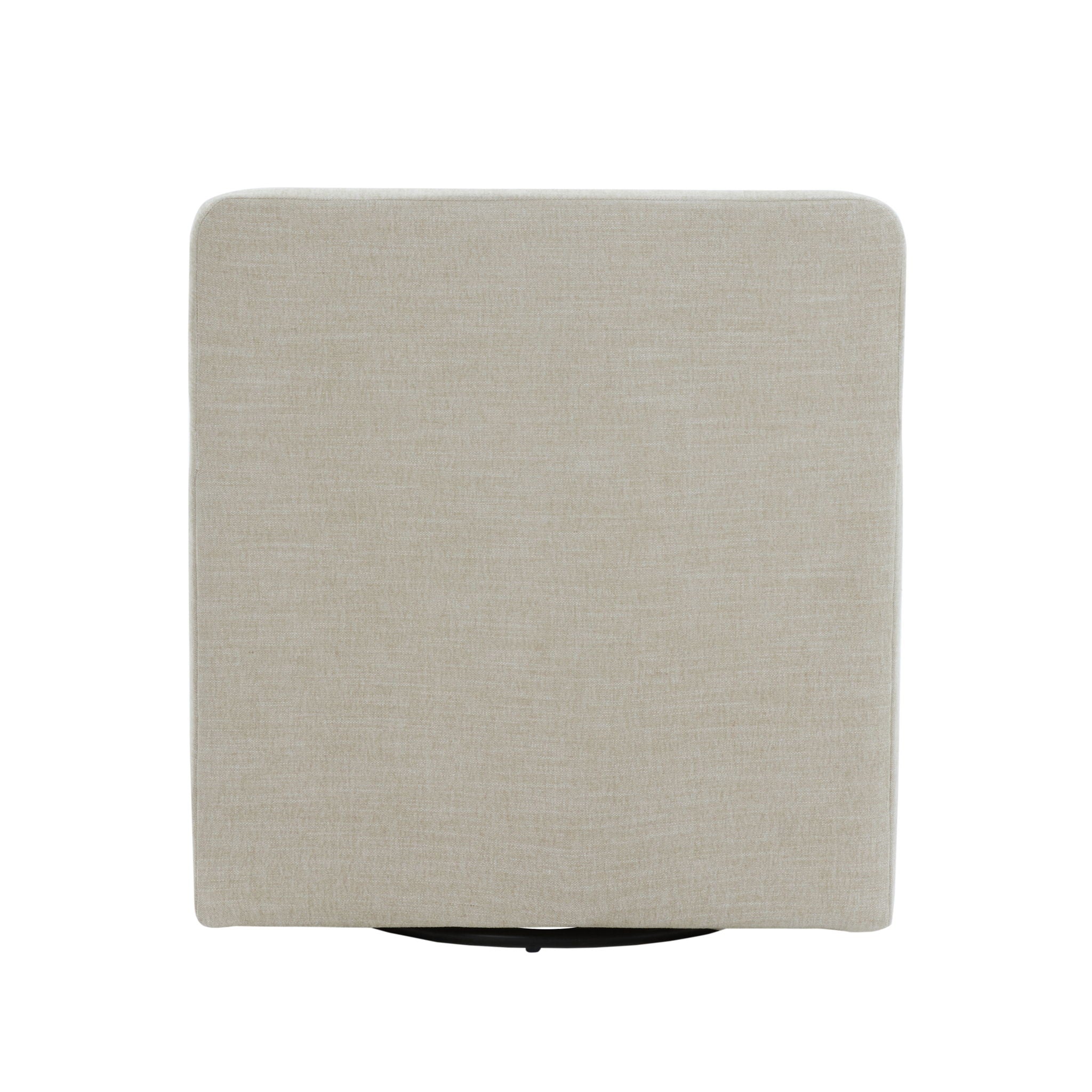 Tolland - Swivel Accent Chair With Antique Brass Nailhead Trim - Beige - Image 3