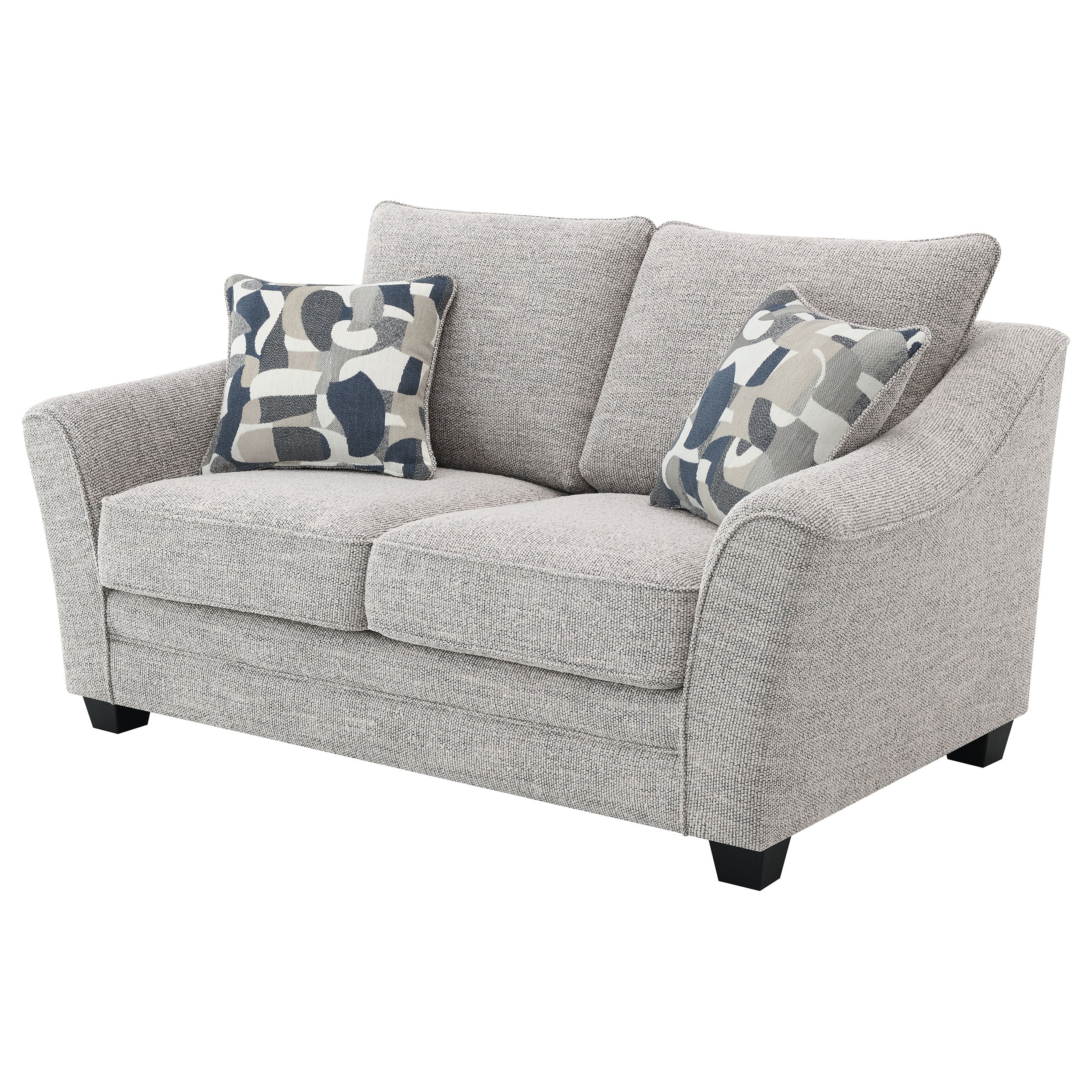 Tomkins Boucle Upholstered Loveseat Light Grey - Image 3
