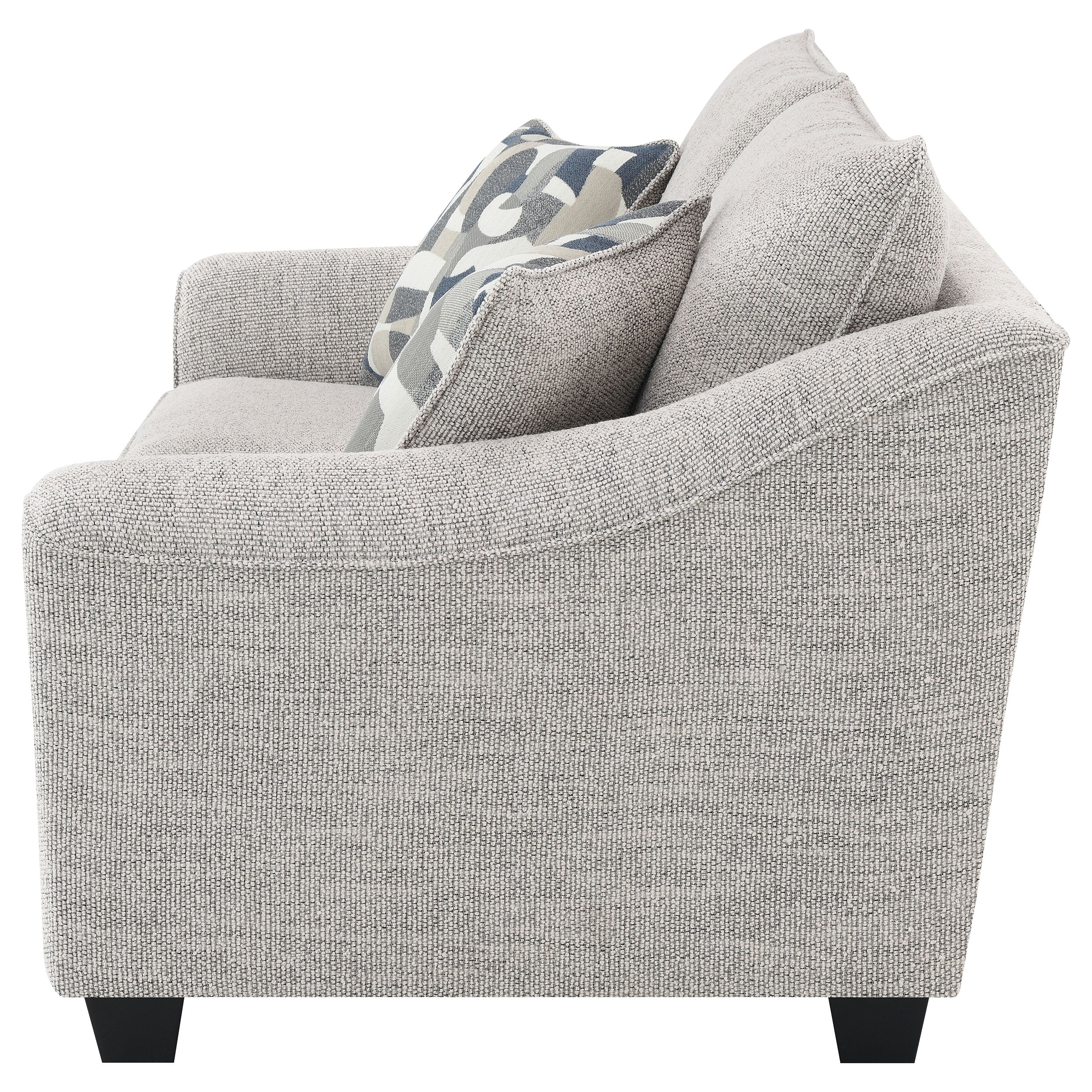Tomkins Boucle Upholstered Loveseat Light Grey - Image 4