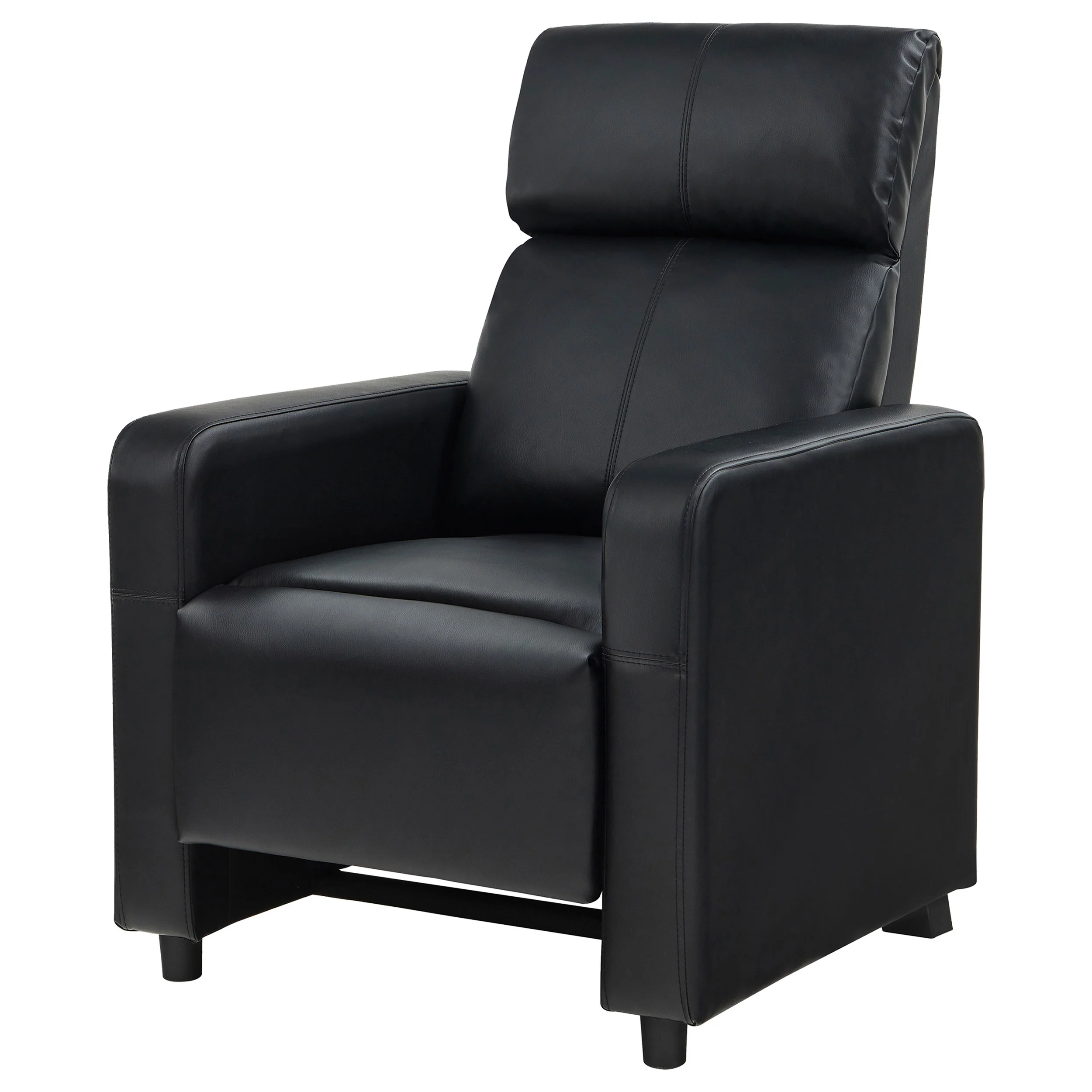 Toohey Upholstered Push Back Recliner - Black Leatherette - Image 7